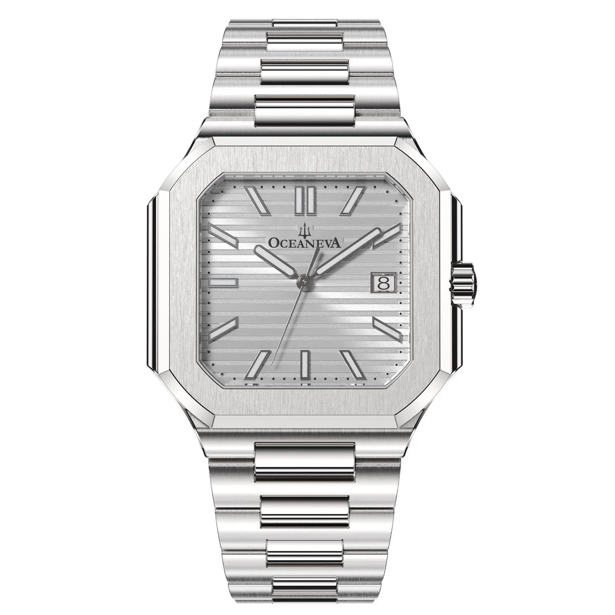 Tenuis Ultra-Thin Swiss Movement Automatic Watch Silver Bezel| Silver, sunray Dial