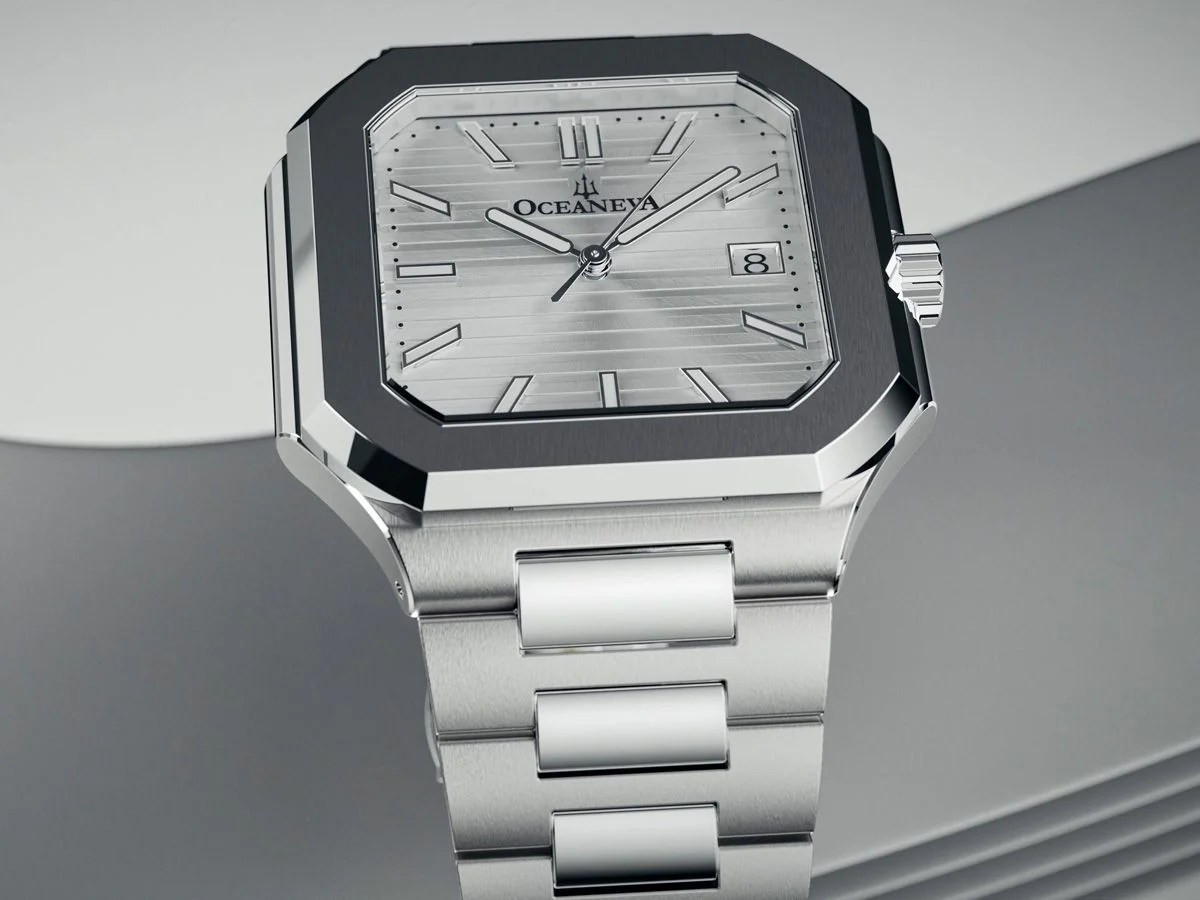 Tenuis Ultra-Thin Swiss Movement Automatic Watch Silver Bezel| Silver, sunray Dial - Image 2