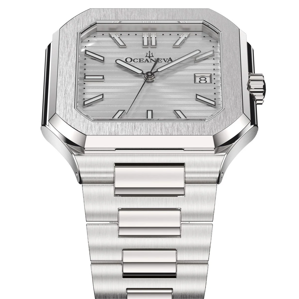 Tenuis Ultra-Thin Swiss Movement Automatic Watch Silver Bezel| Silver, sunray Dial - Image 6