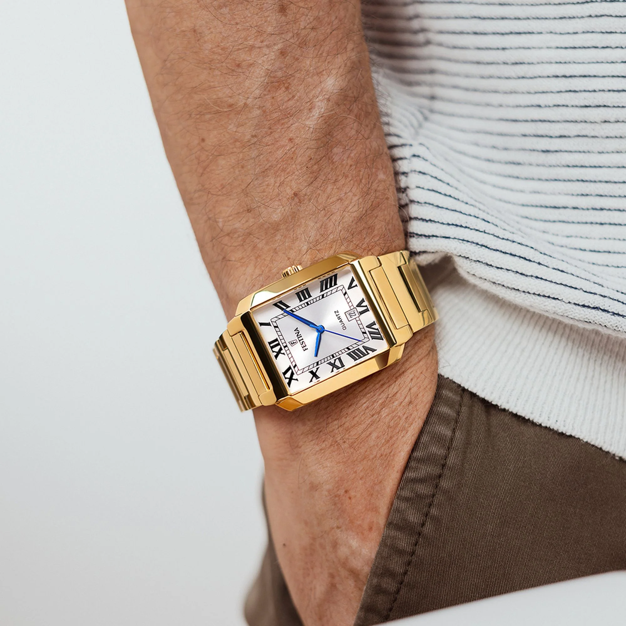 ON THE SQUARE White / Stainless steel White Dial - Image 3