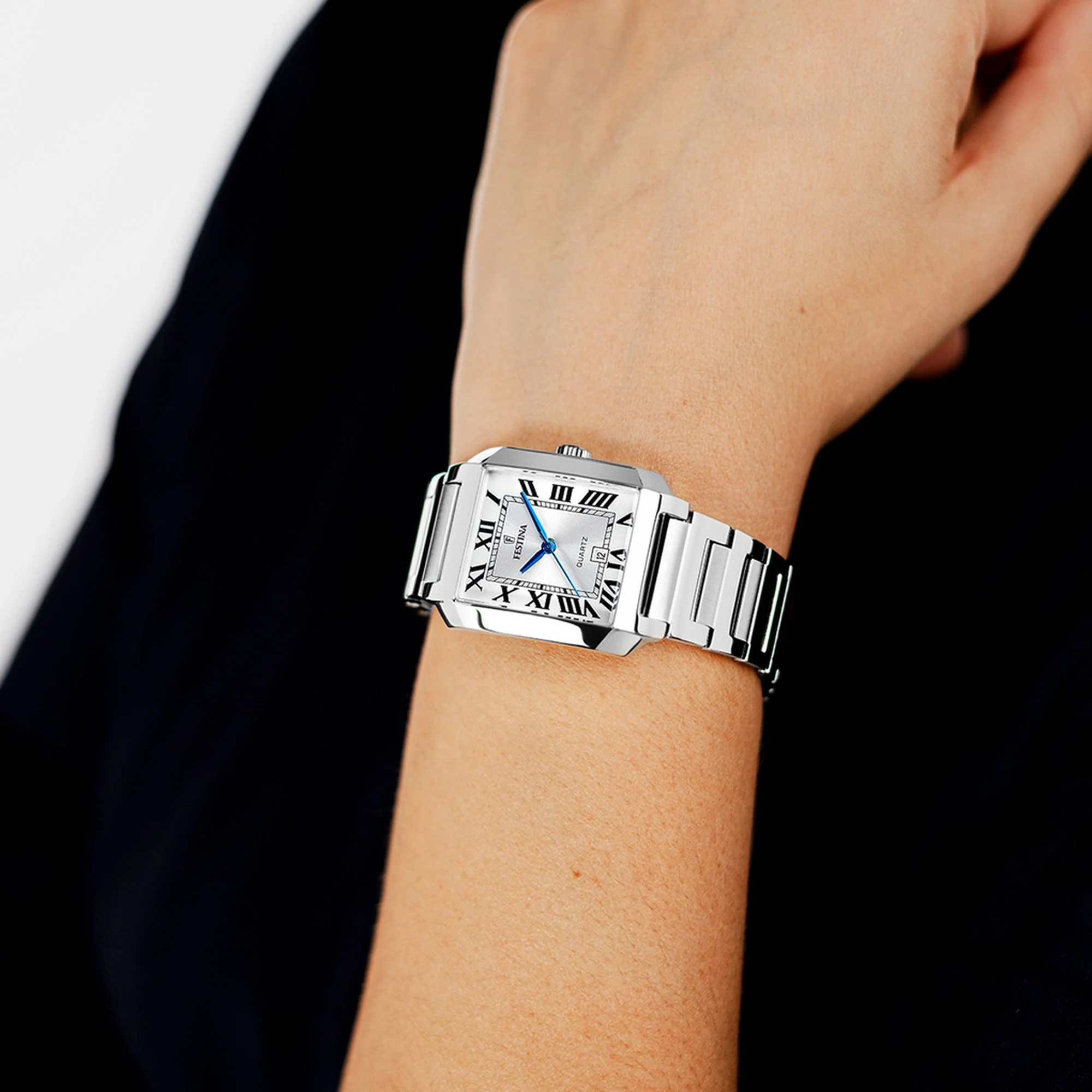 ON THE SQUARE White / Stainless steel White Dial - Image 3