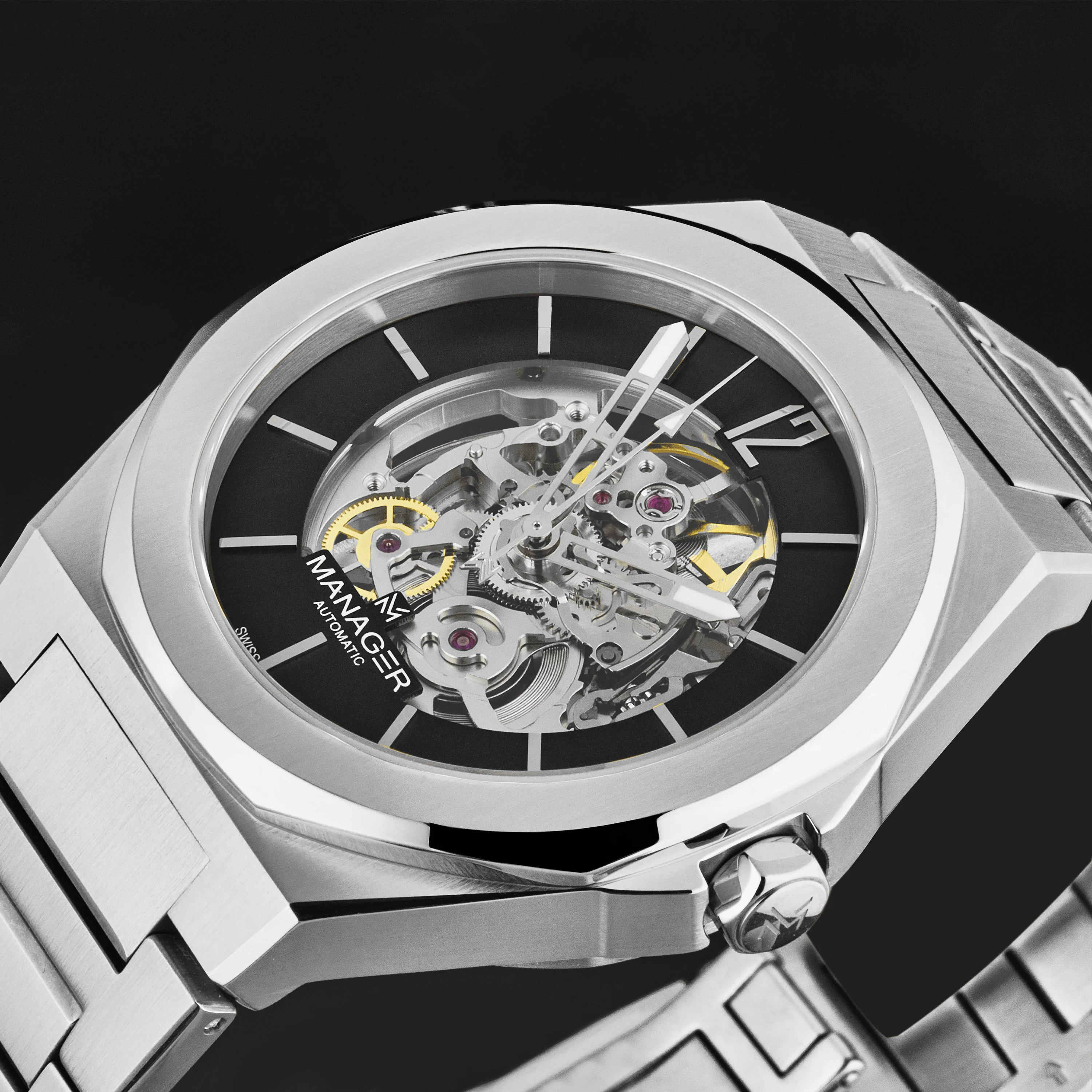 Open mind MAN-RO-01-SM / Black / Stainless-Steel | Black Dial - Image 2