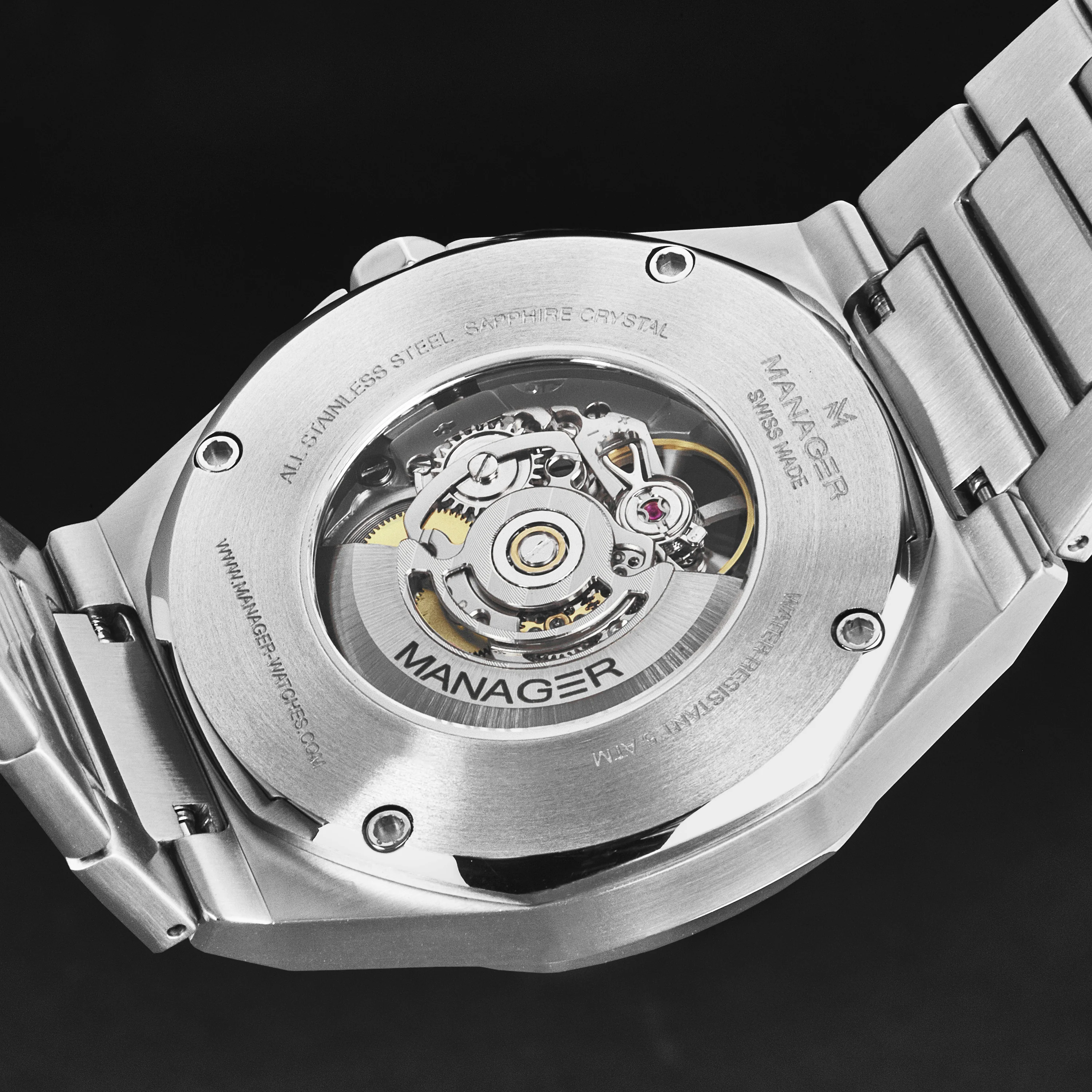 Open mind MAN-RO-01-SM / Black / Stainless-Steel | Black Dial - Image 4