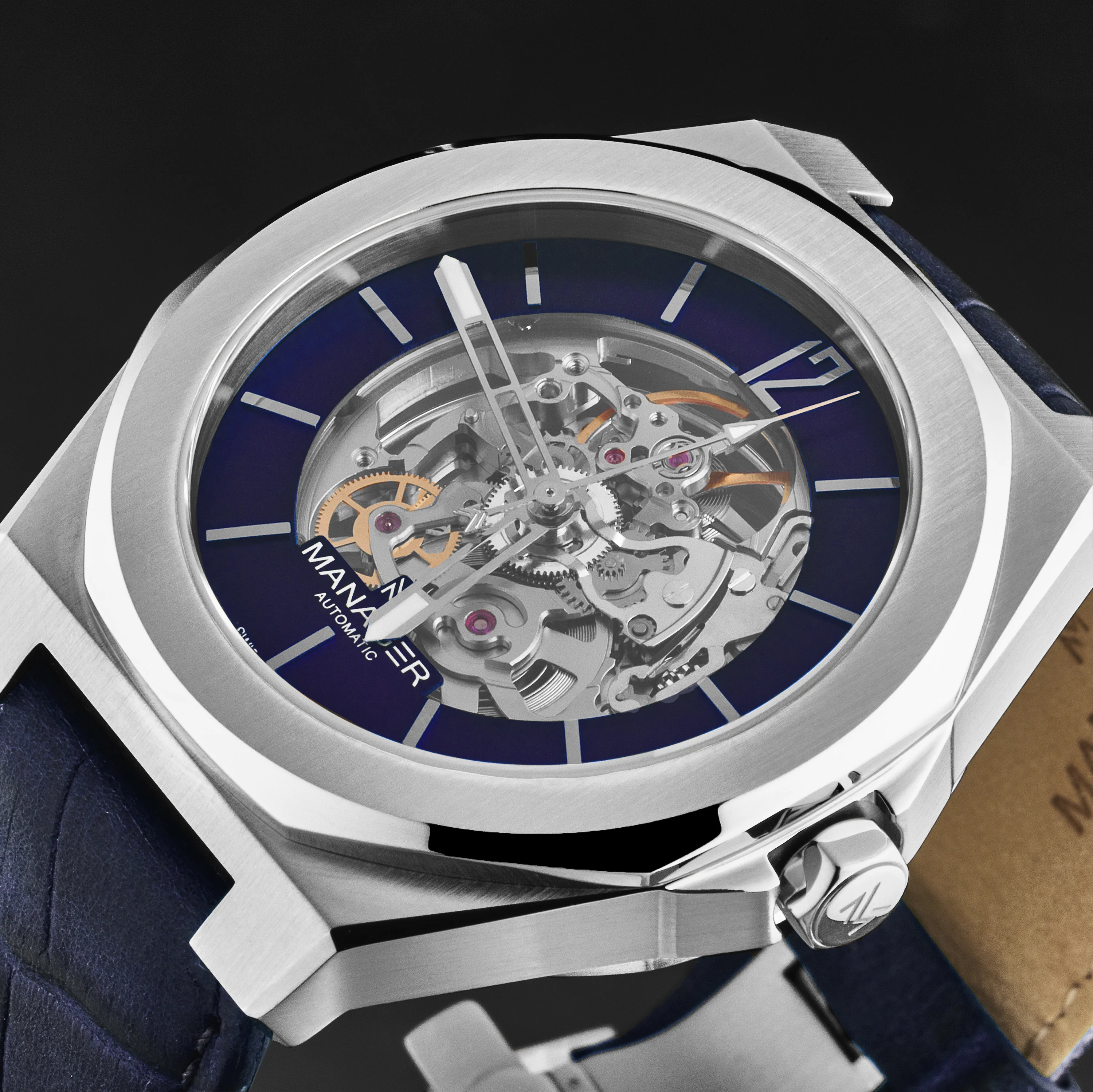 Open mind MAN-RO-03-SL / Blue / Leather | Blue Dial - Image 2