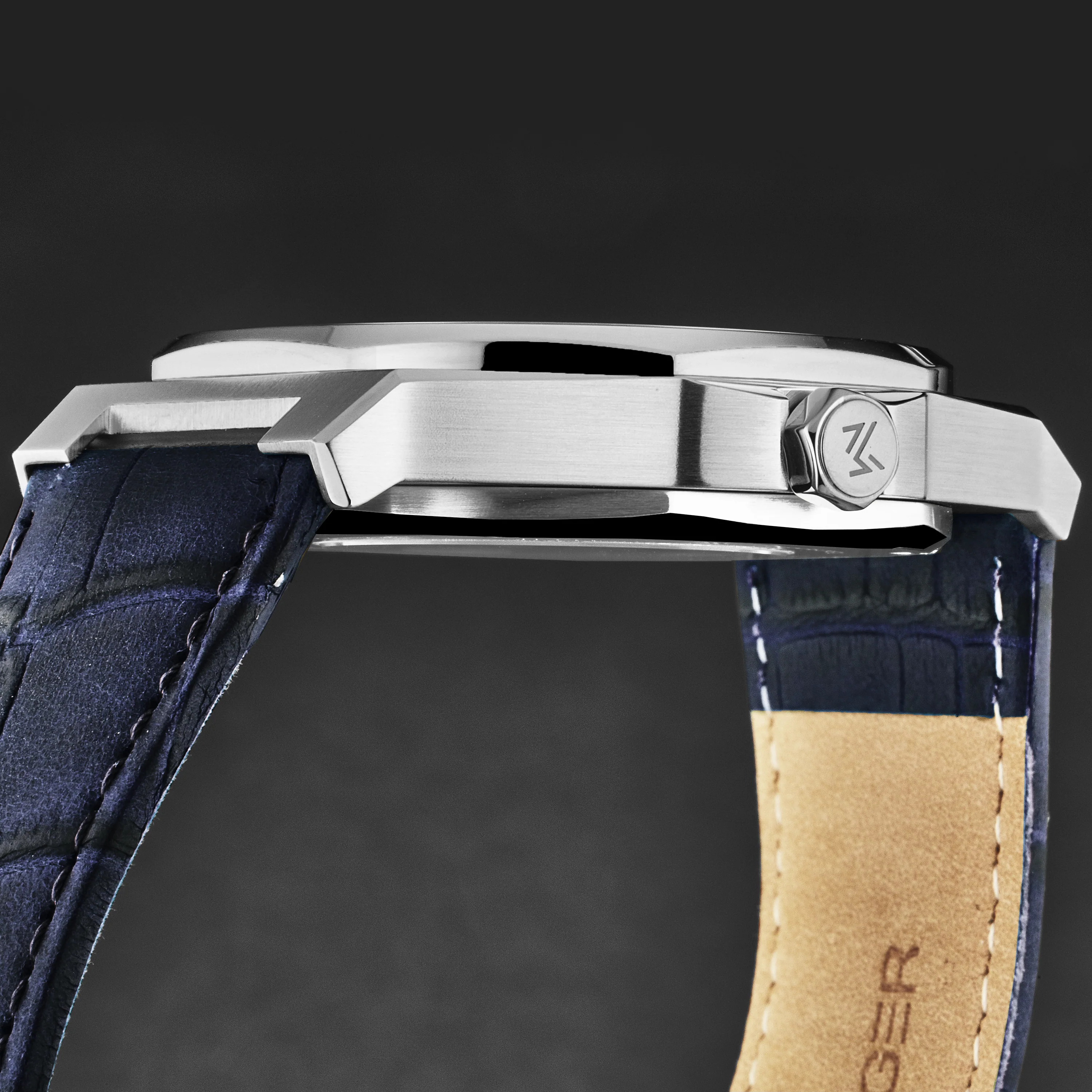 Open mind MAN-RO-03-SL / Blue / Leather | Blue Dial - Image 3