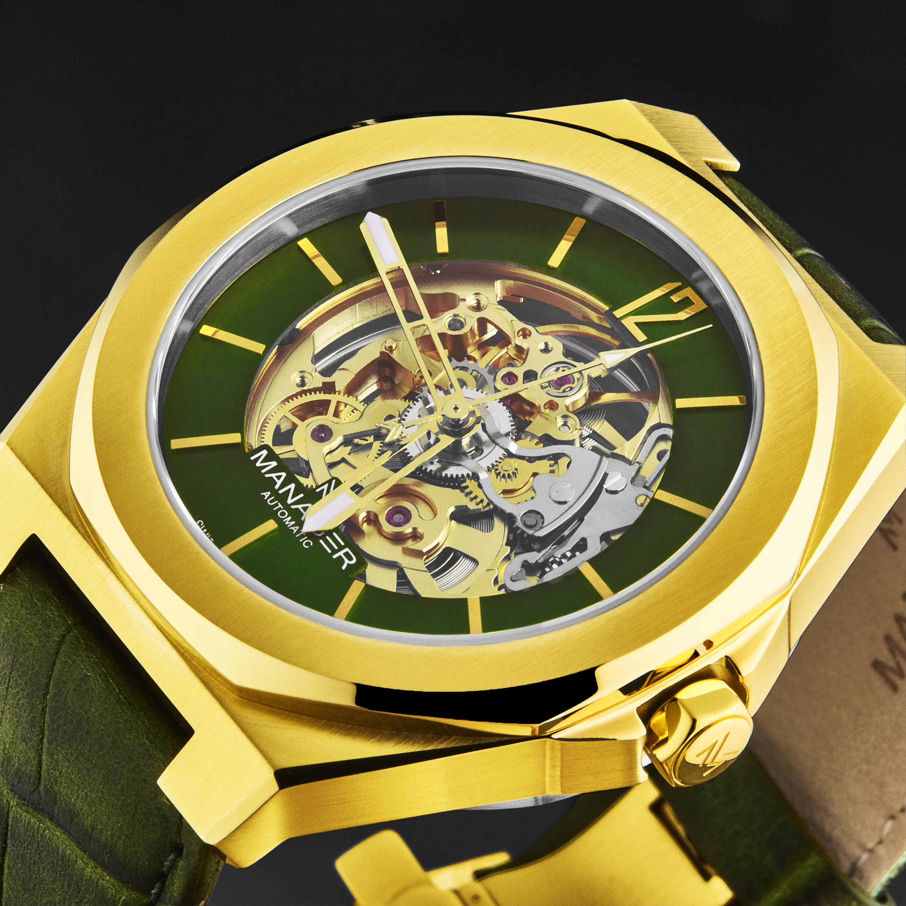 Open mind MAN-RO-12-GL / Green / Leather | Green Dial - Image 2