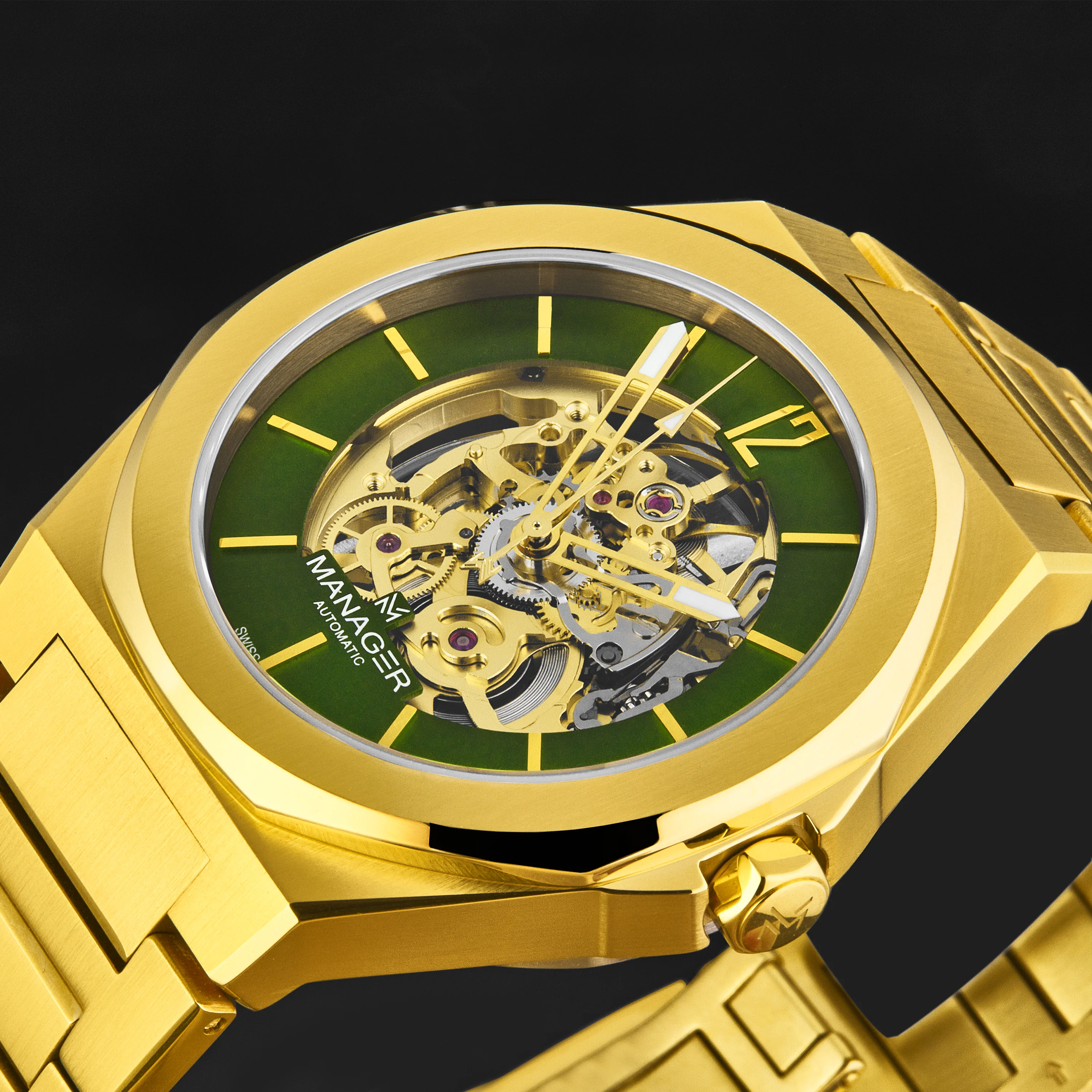 Open mind MAN-RO-12-GM / Green / Stainless-Steel | Green Dial - Image 2