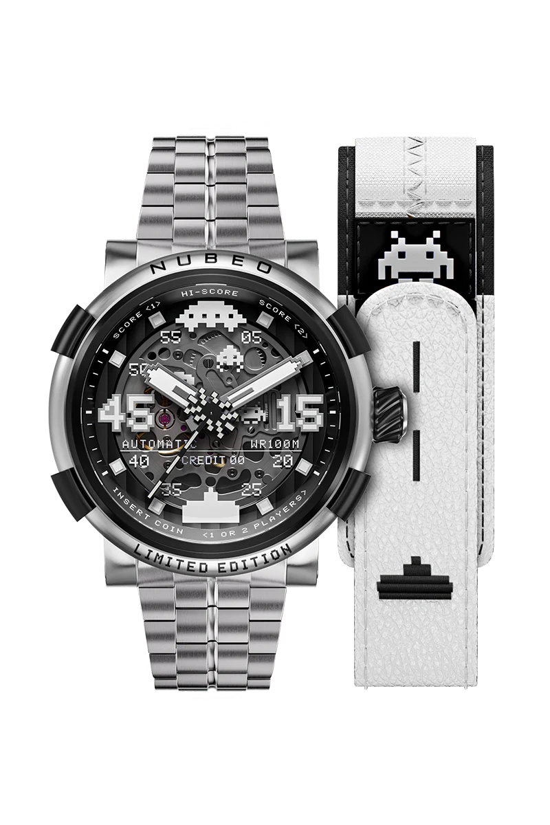Orion Automatic Space Invaders Limited Edition Black / Stainless Steel Black Dial