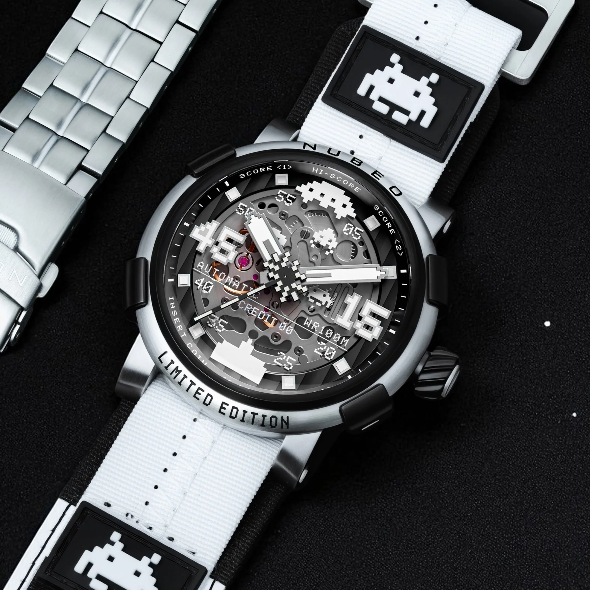 Orion Automatic Space Invaders Limited Edition Black / Stainless Steel Black Dial - Image 4