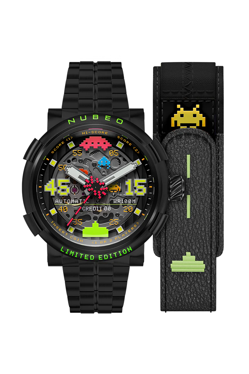 Orion Automatic Space Invaders Limited Edition Black / Stainless Steel | Black Dial