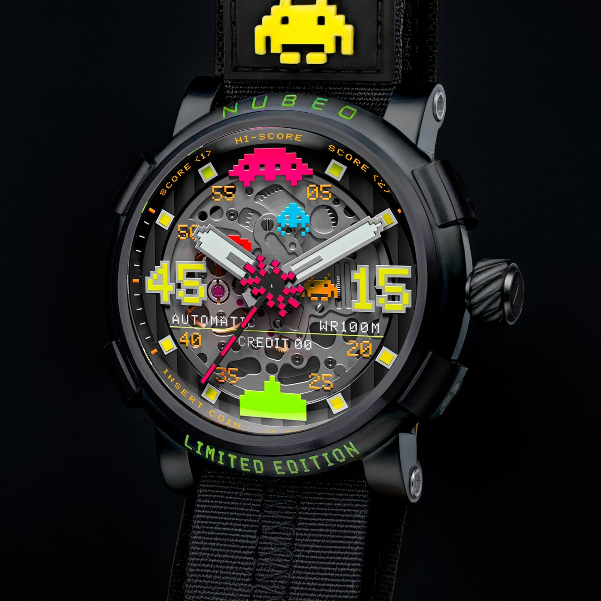 Orion Automatic Space Invaders Limited Edition Black / Stainless Steel | Black Dial - Image 2
