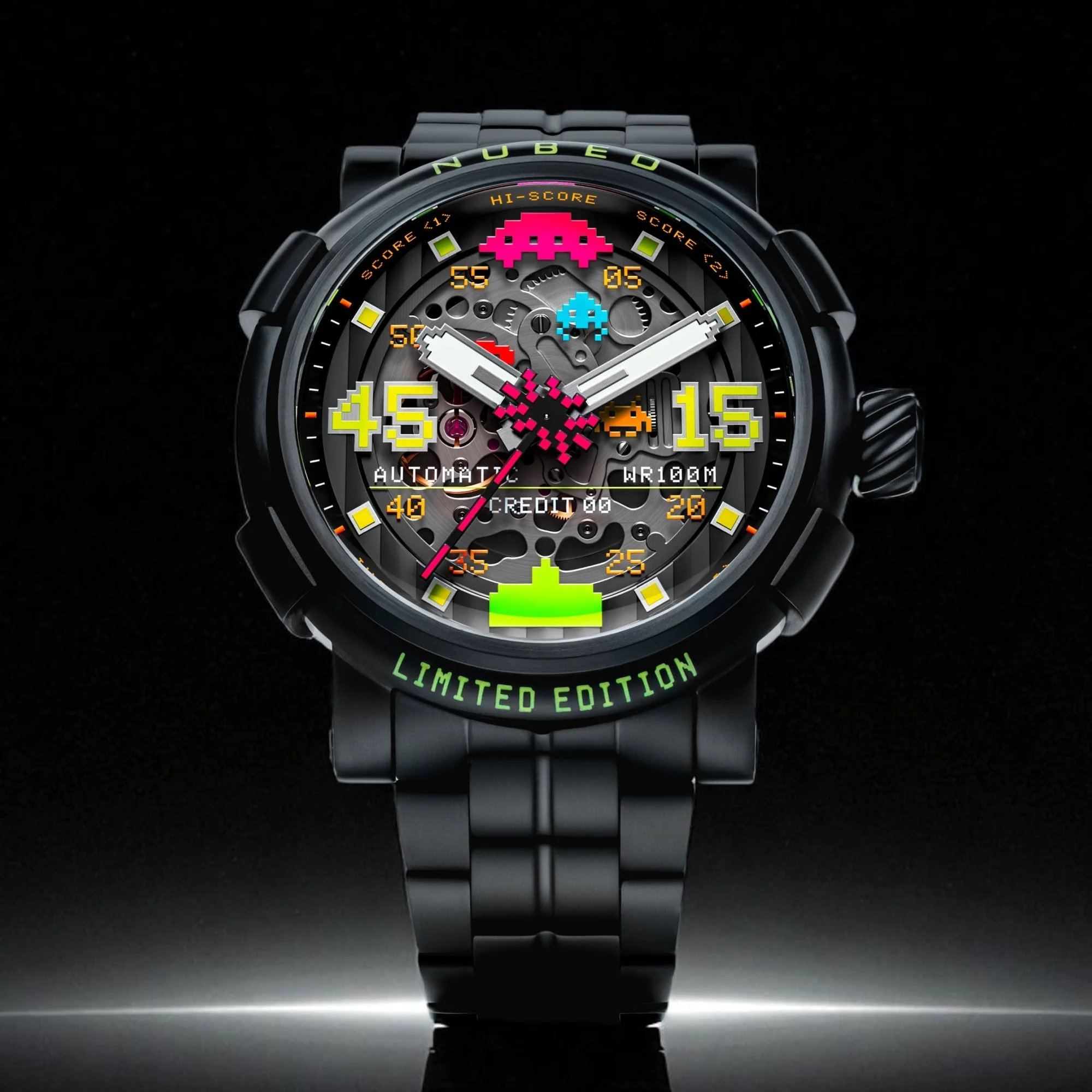Orion Automatic Space Invaders Limited Edition Black / Stainless Steel | Black Dial - Image 3