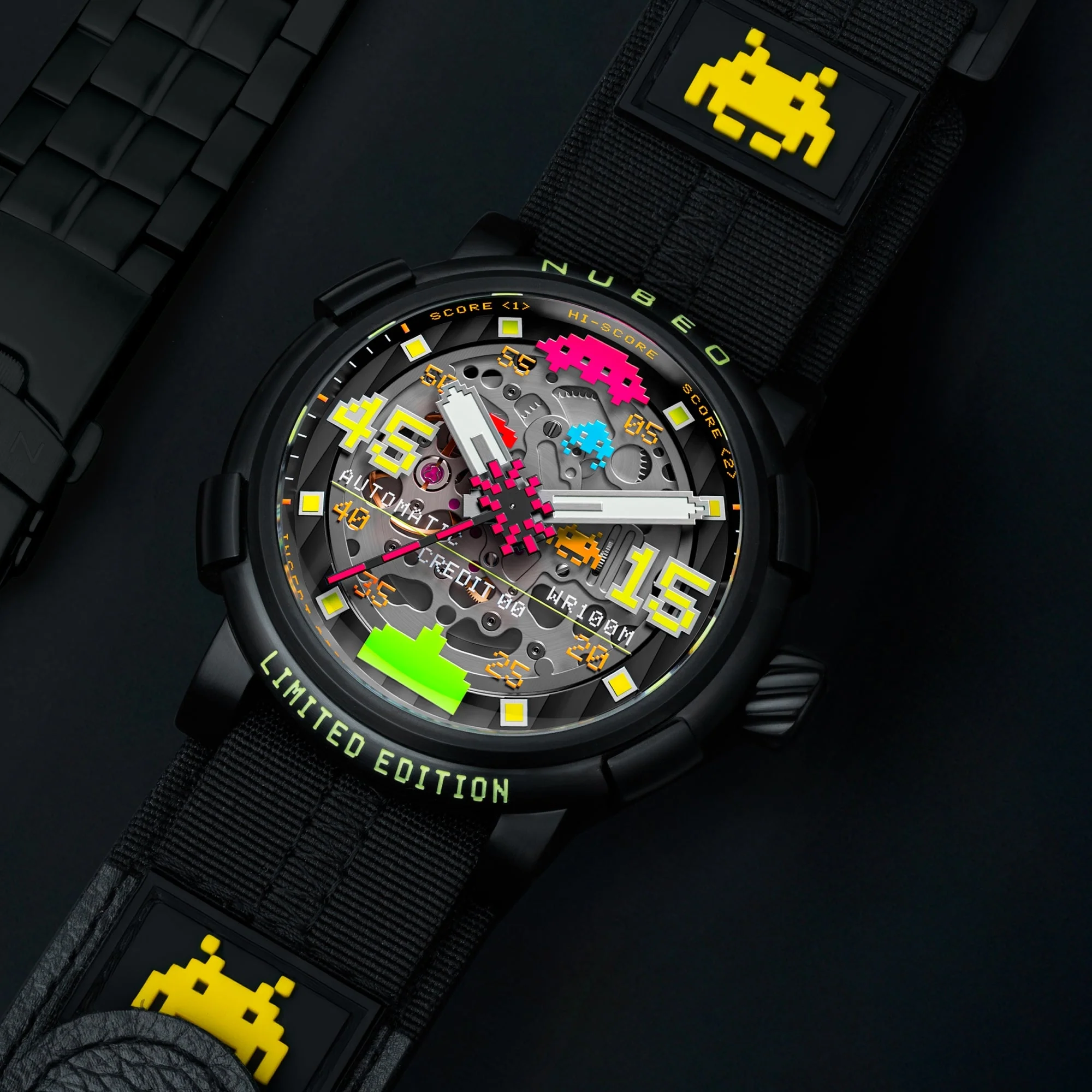 Orion Automatic Space Invaders Limited Edition Black / Stainless Steel | Black Dial - Image 4