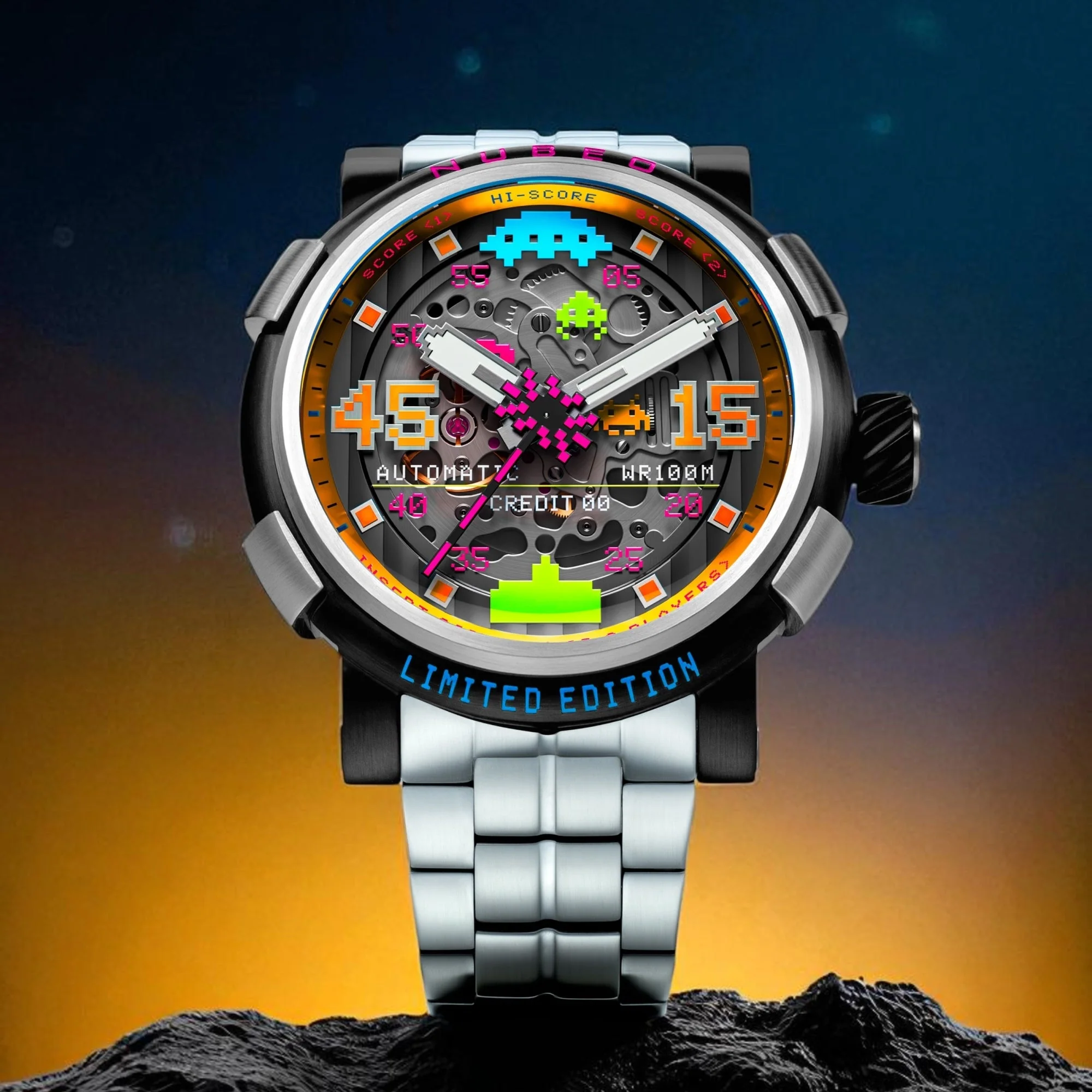 Orion Automatic Space Invaders Limited Edition Black / Stainless Steel | Black Dial - Image 3