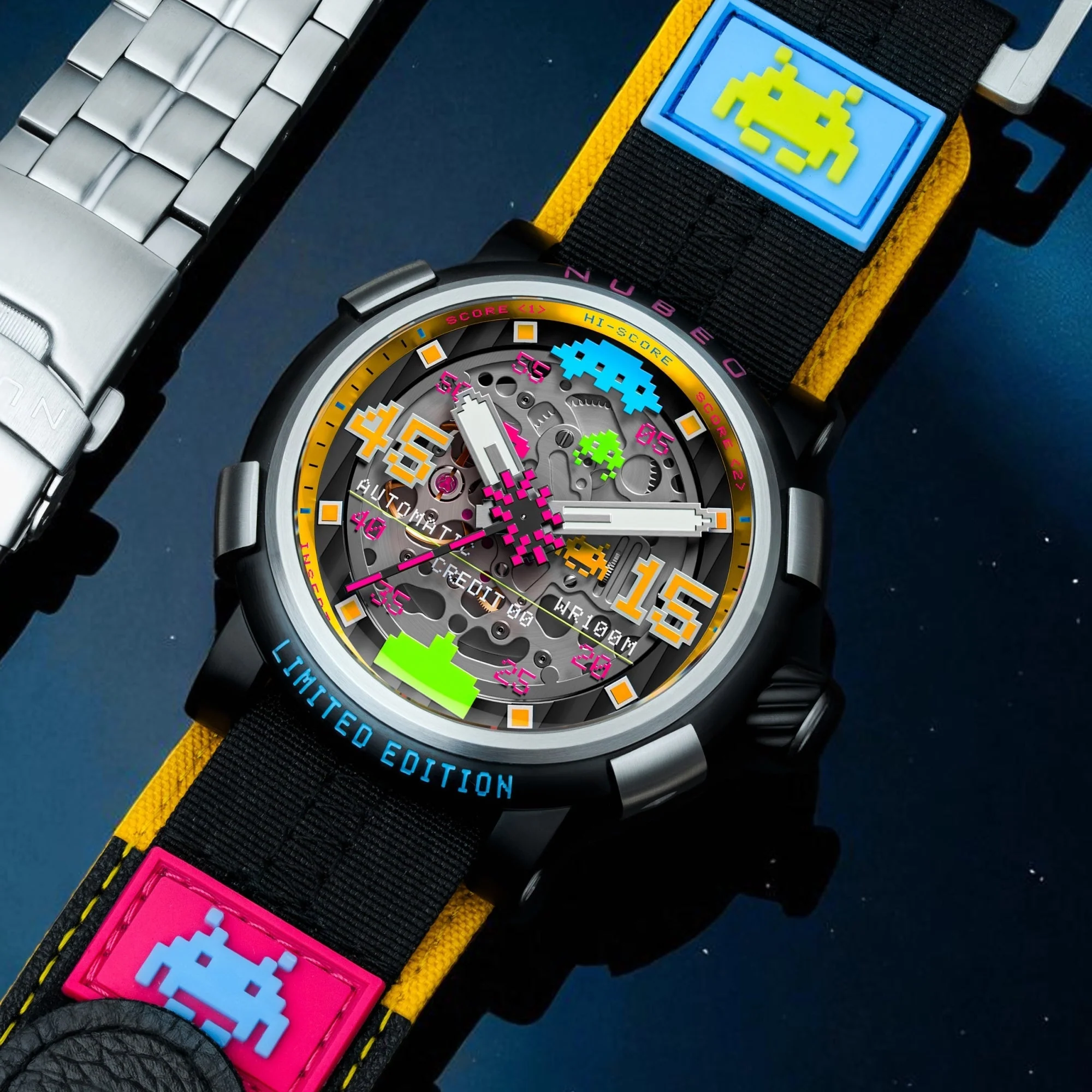 Orion Automatic Space Invaders Limited Edition Black / Stainless Steel | Black Dial - Image 4