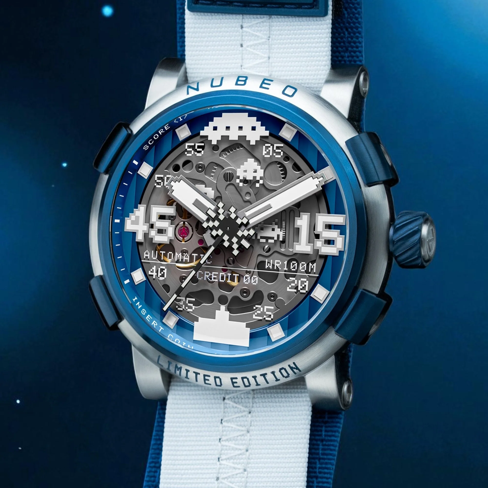 Orion Automatic Space Invaders Limited Edition Blue / Stainless Steel | Blue Dial - Image 2
