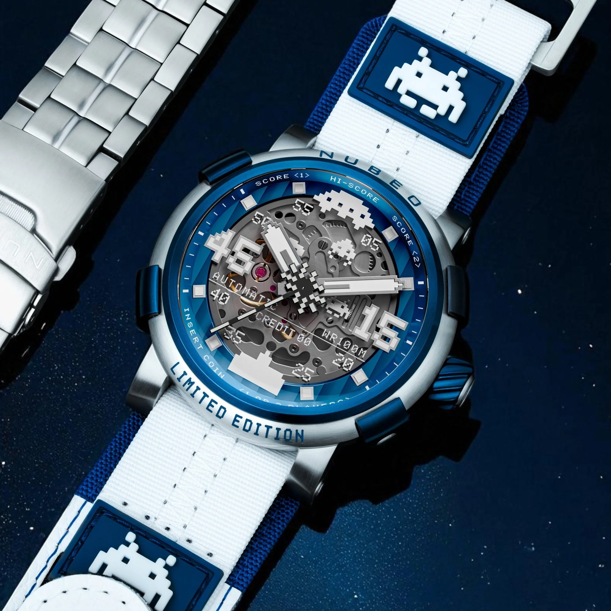 Orion Automatic Space Invaders Limited Edition Blue / Stainless Steel | Blue Dial - Image 4