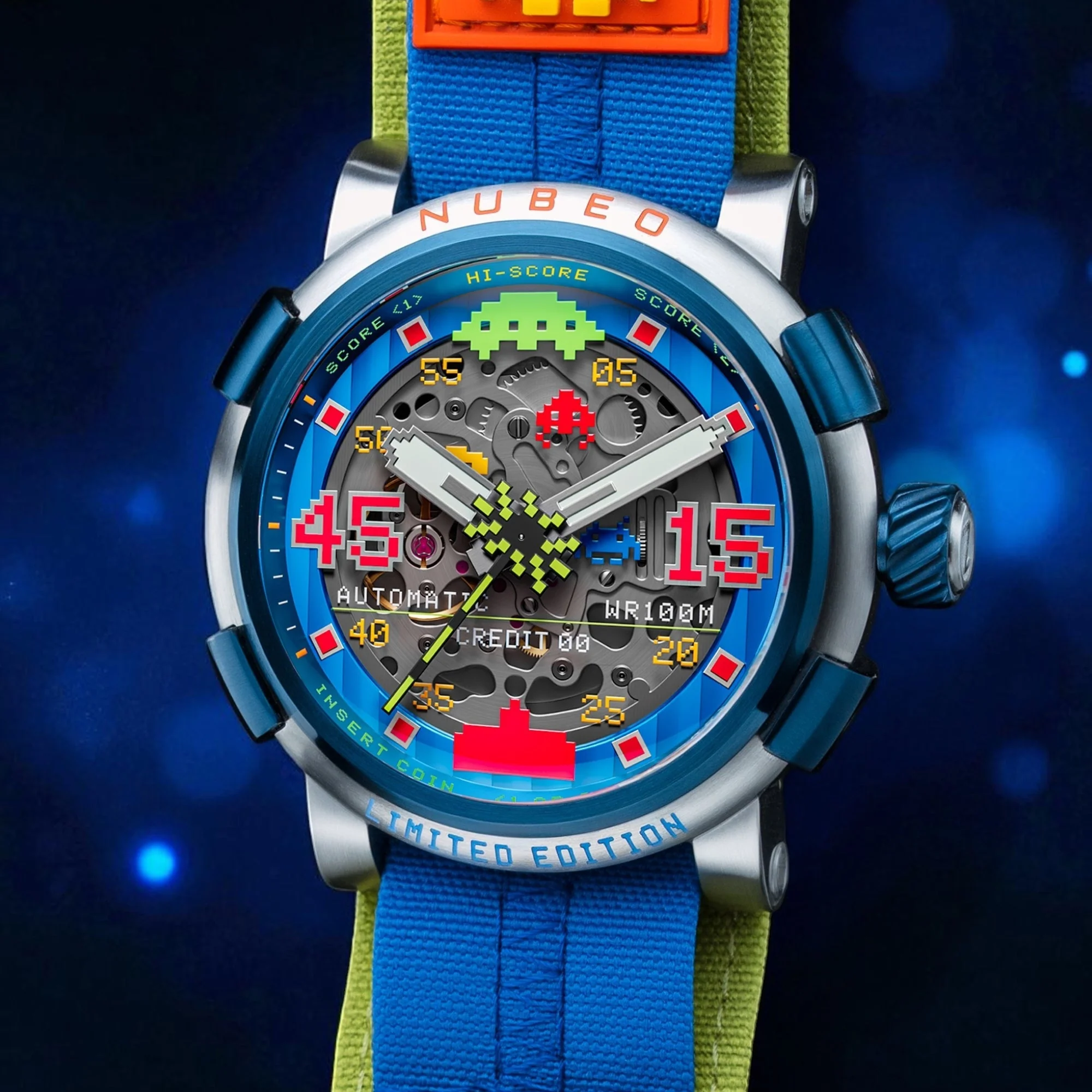 Orion Automatic Space Invaders Limited Edition Blue / Stainless Steel Blue Dial - Image 2