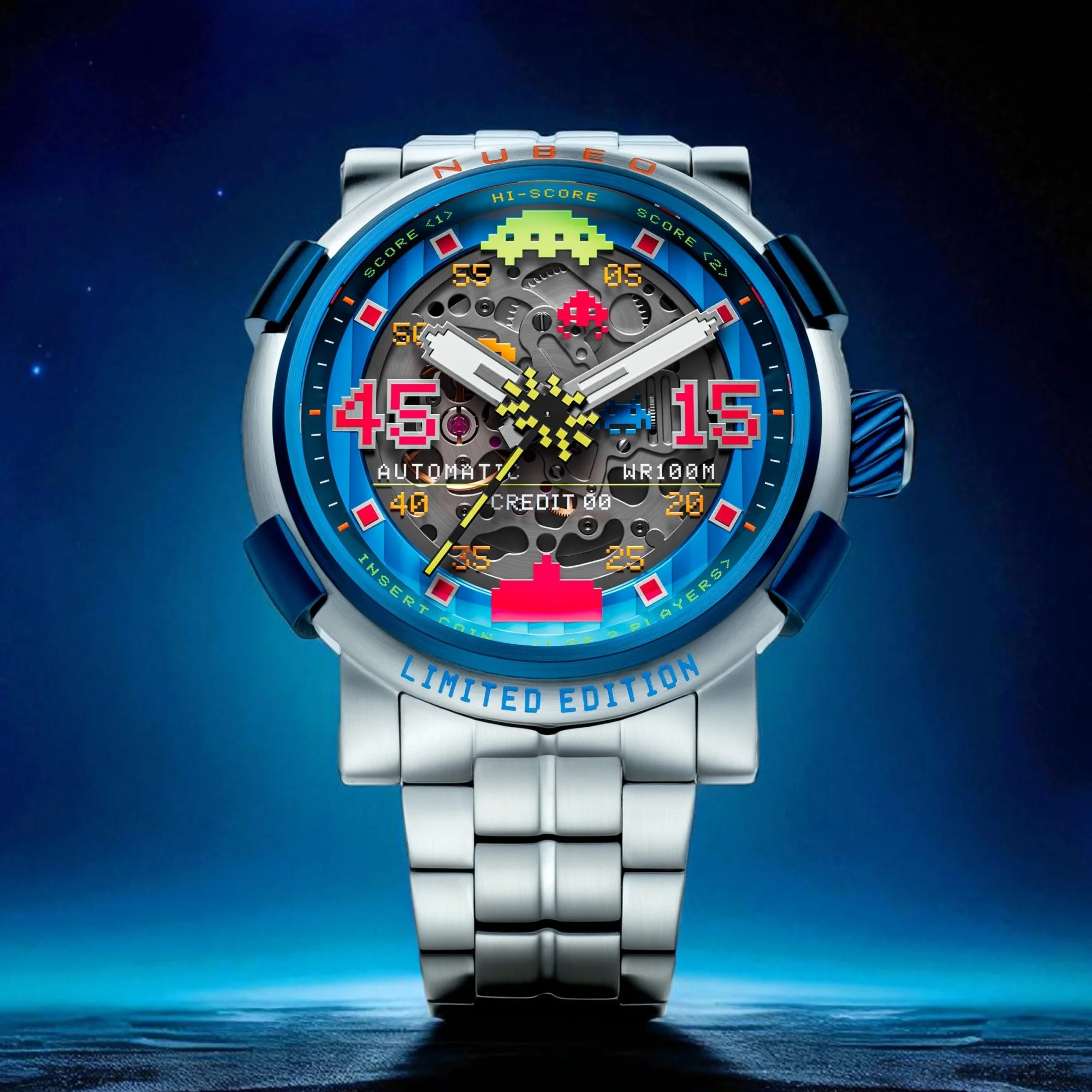 Orion Automatic Space Invaders Limited Edition Blue / Stainless Steel Blue Dial - Image 3