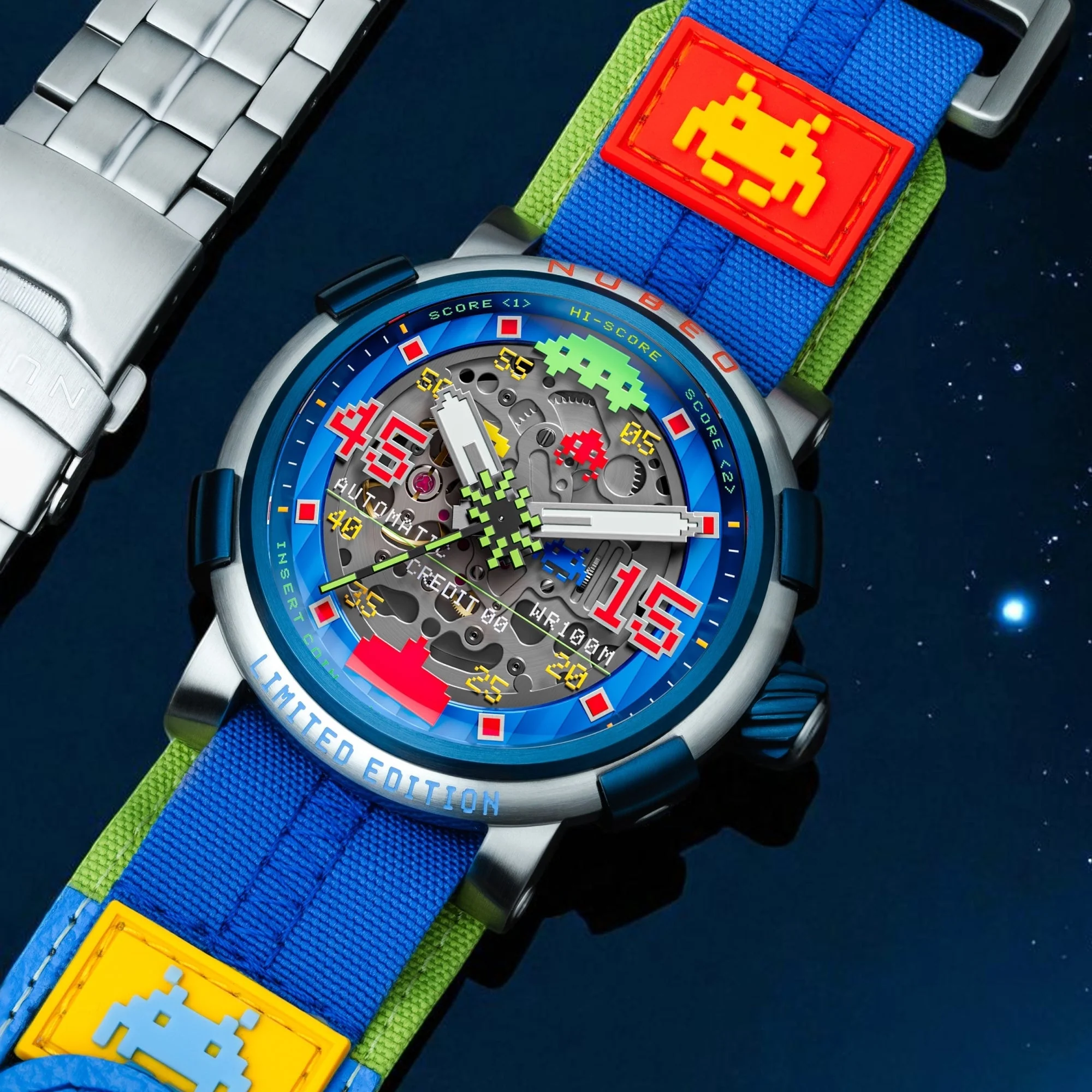 Orion Automatic Space Invaders Limited Edition Blue / Stainless Steel Blue Dial - Image 4