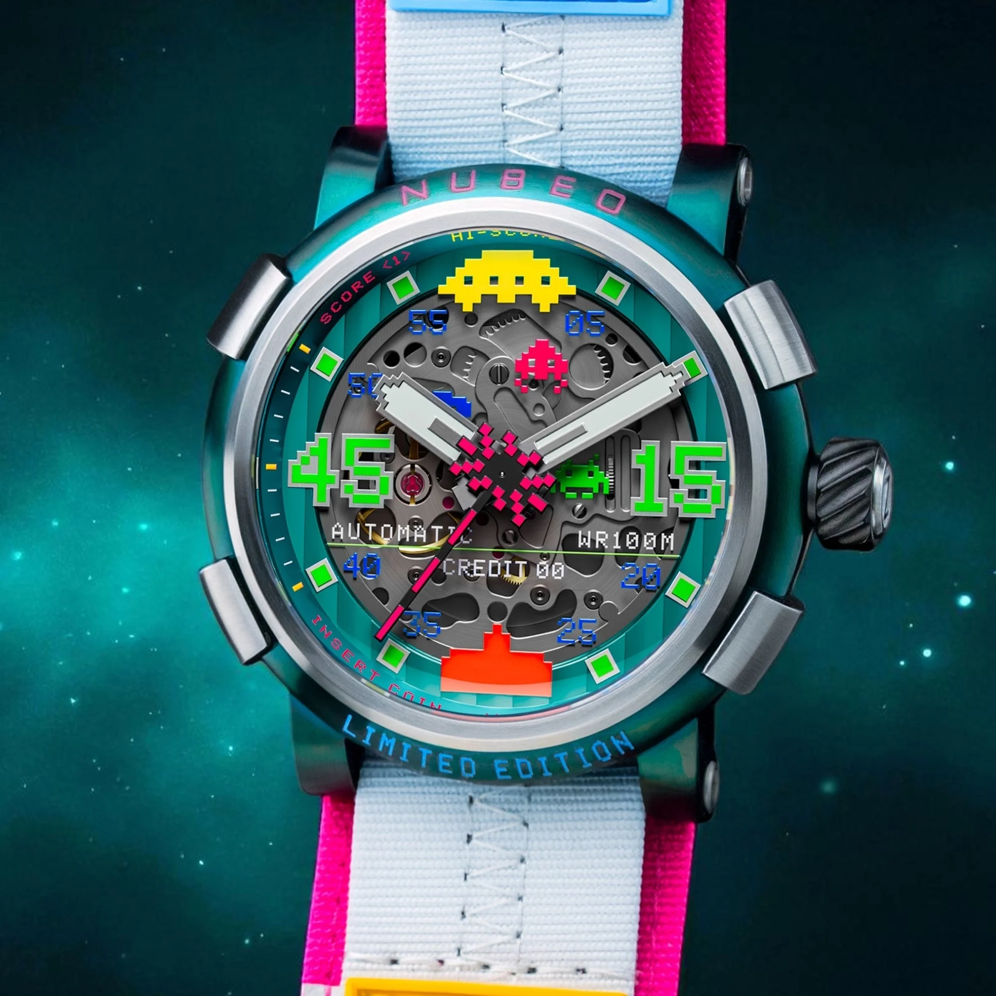 Orion Automatic Space Invaders Limited Edition Green / Stainless Steel | Green Dial - Image 2