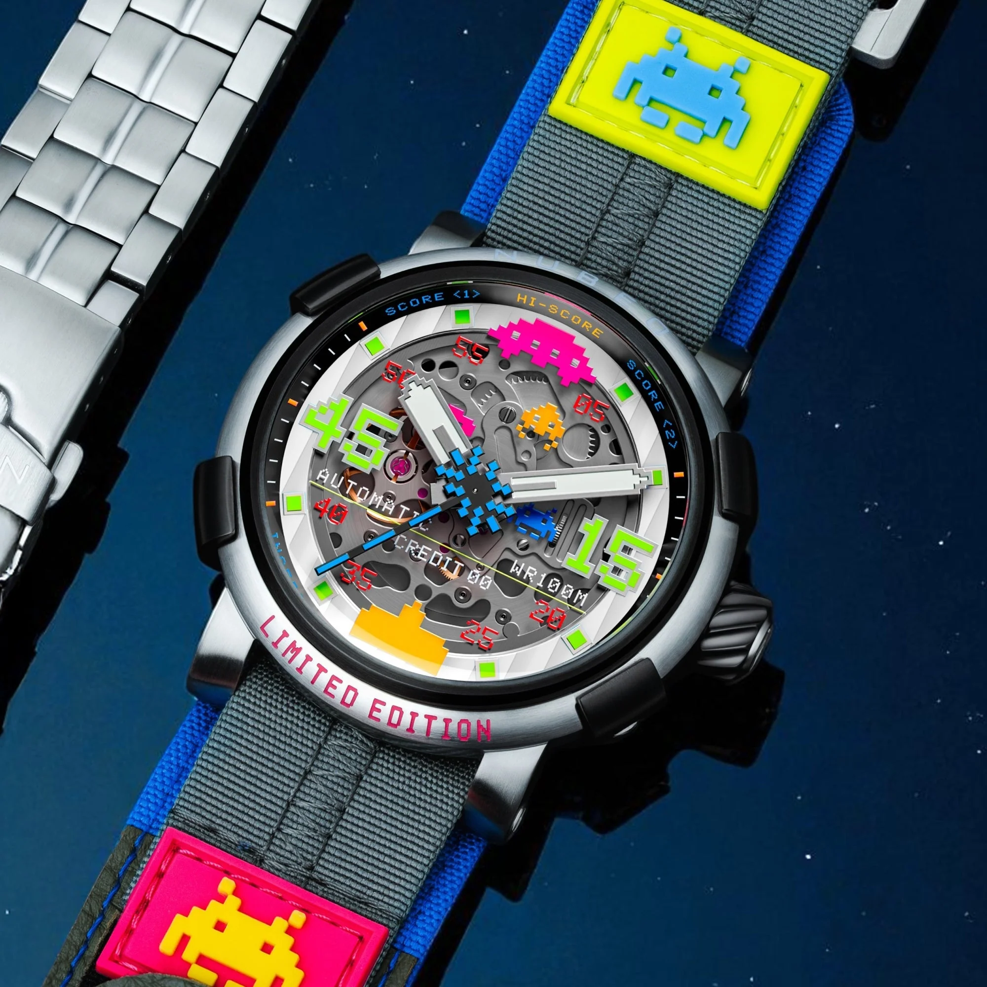 Orion Automatic Space Invaders Limited Edition Silver / Stainless Steel | Silver Dial - Image 4