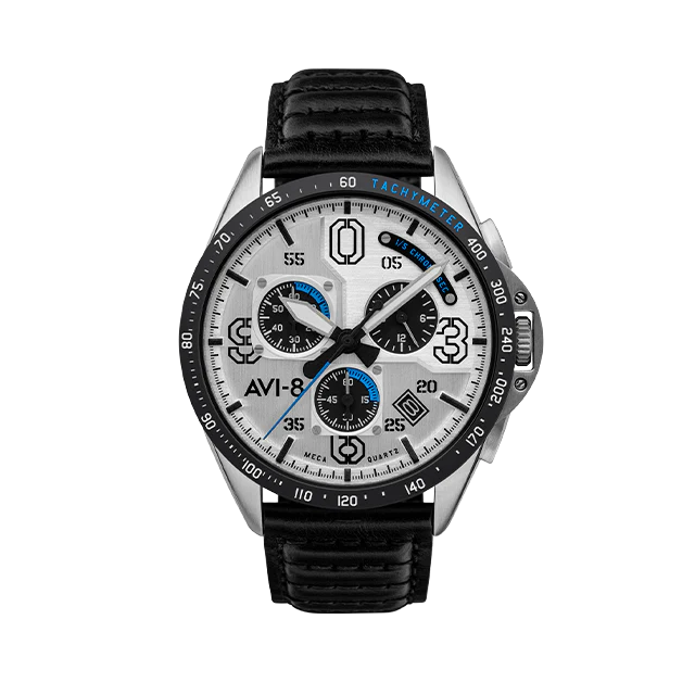 P-51 Mustang Blakeslee Chronograph White Dial / Leather | White Dial - Image 18