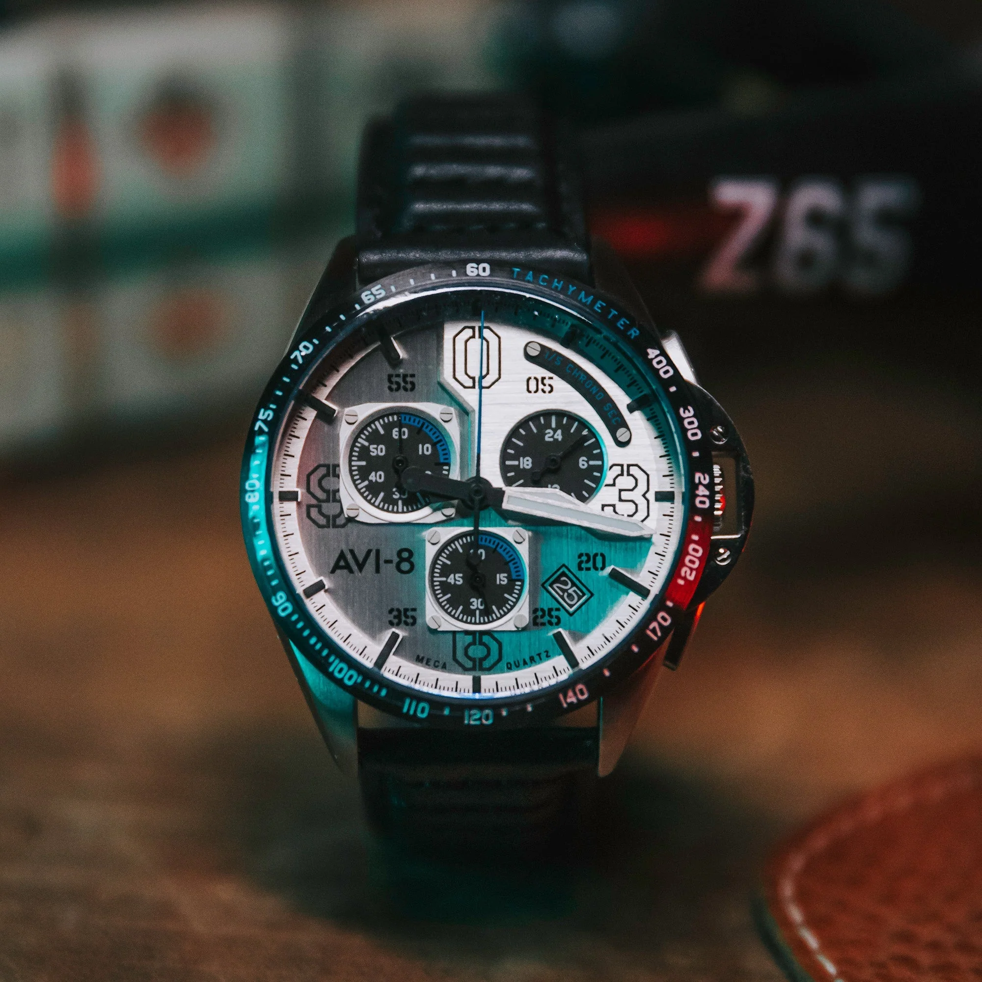 P-51 Mustang Blakeslee Chronograph White Dial / Leather | White Dial - Image 3
