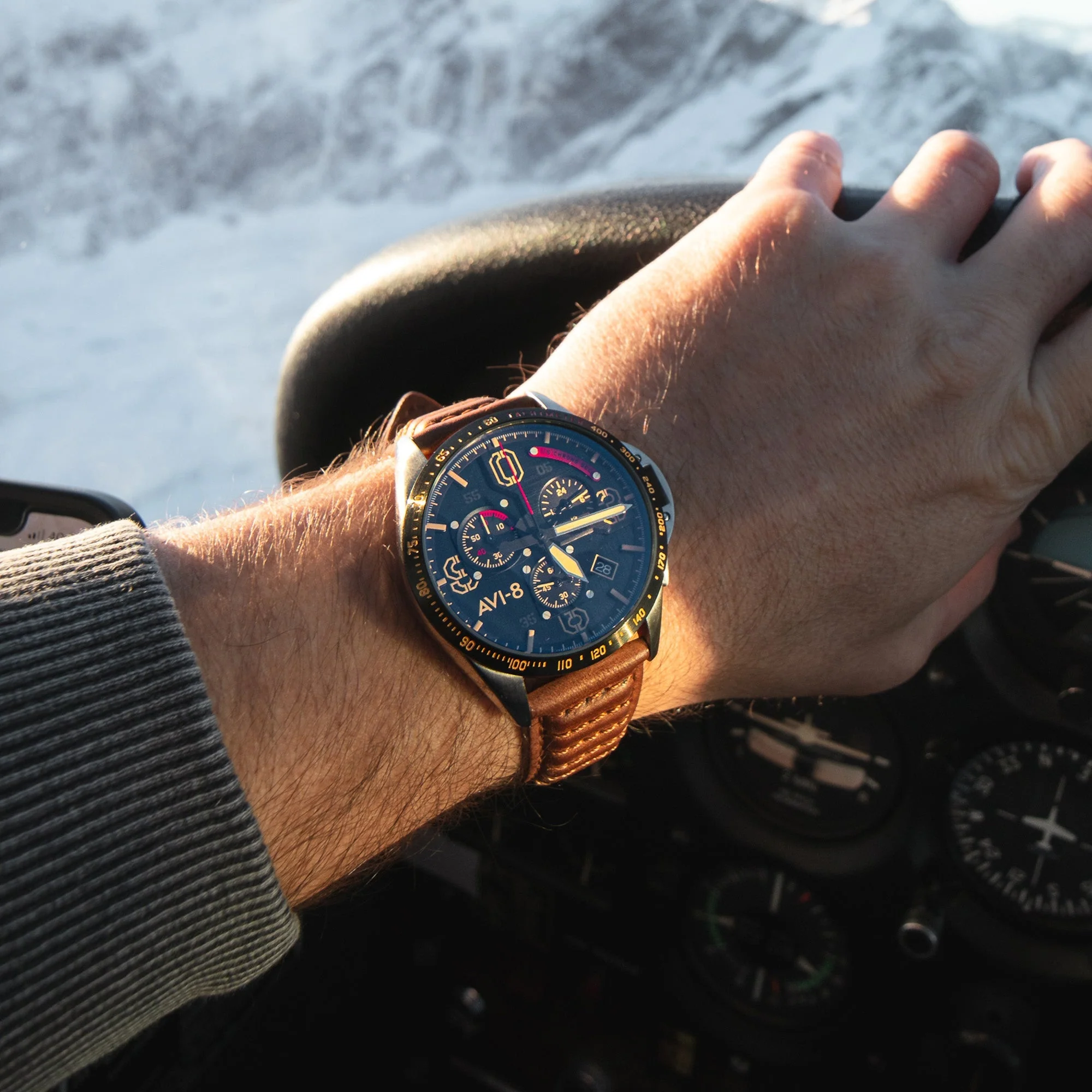 P-51 Mustang Blakeslee Chronograph | Black Dial - Image 10