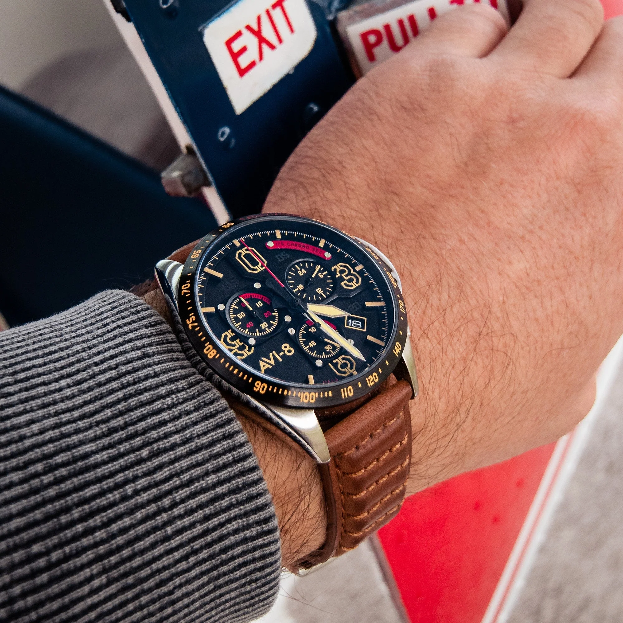 P-51 Mustang Blakeslee Chronograph | Black Dial - Image 11