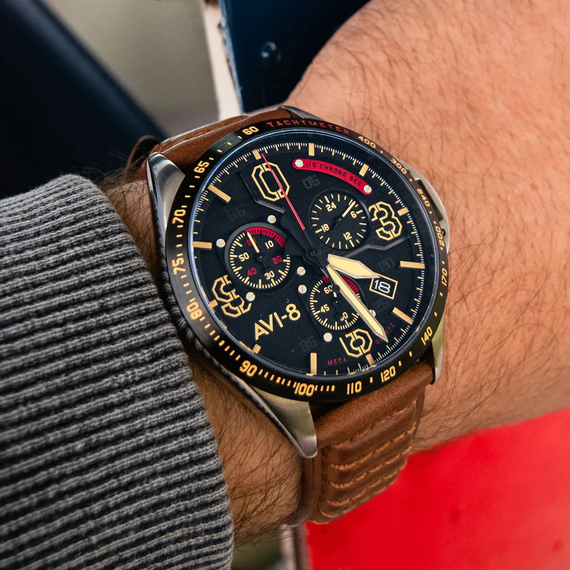 P-51 Mustang Blakeslee Chronograph | Black Dial - Image 17