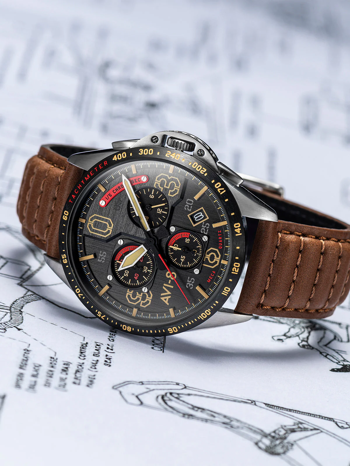 P-51 Mustang Blakeslee Chronograph | Black Dial - Image 6