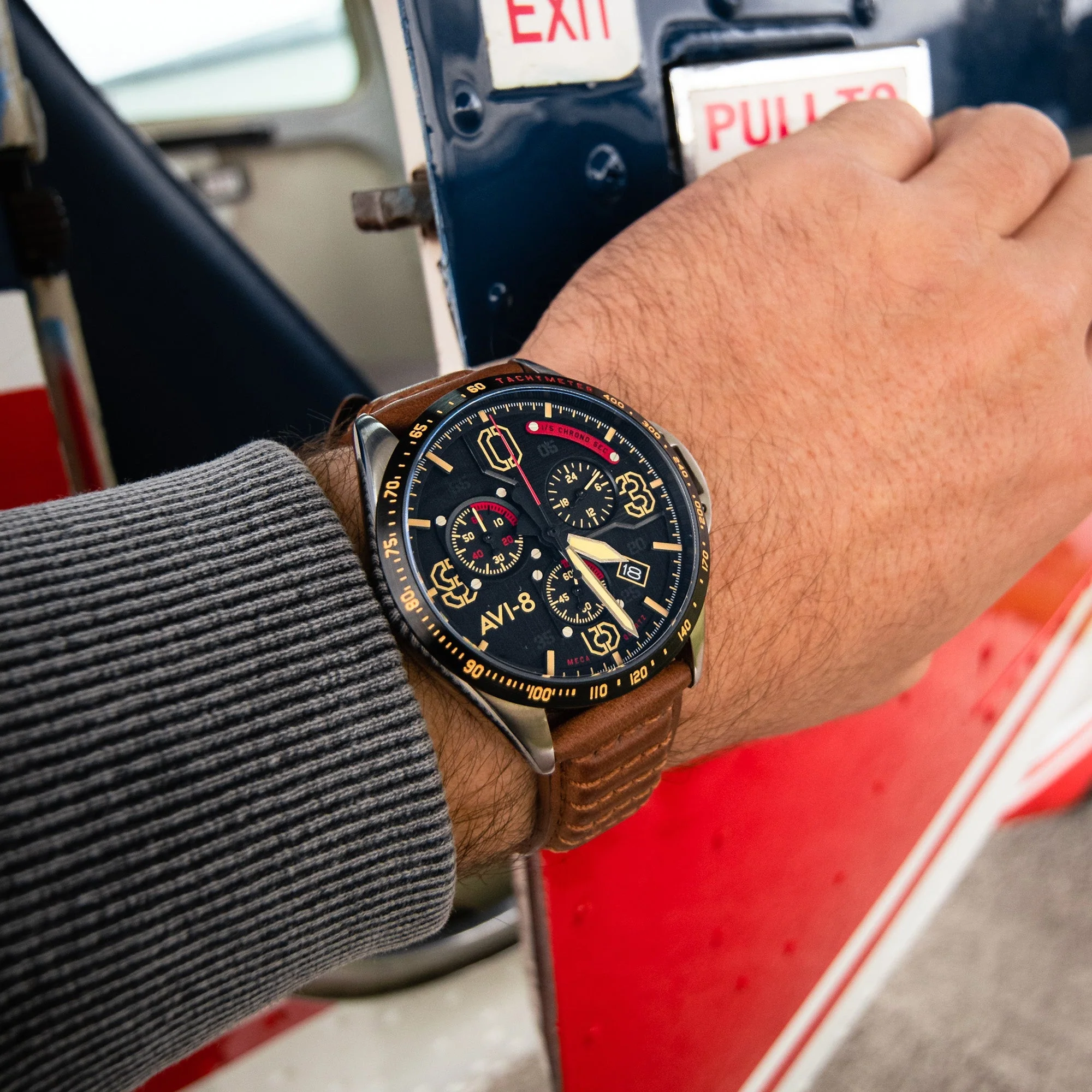 P-51 Mustang Blakeslee Chronograph | Black Dial - Image 8