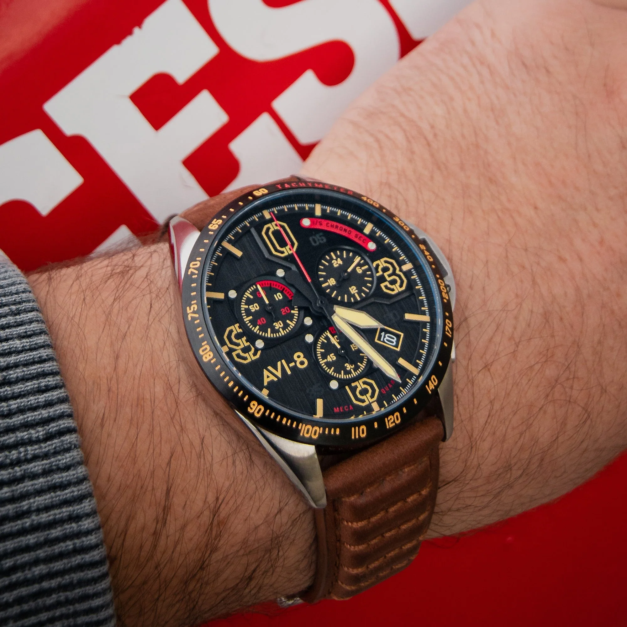 P-51 Mustang Blakeslee Chronograph | Black Dial - Image 9