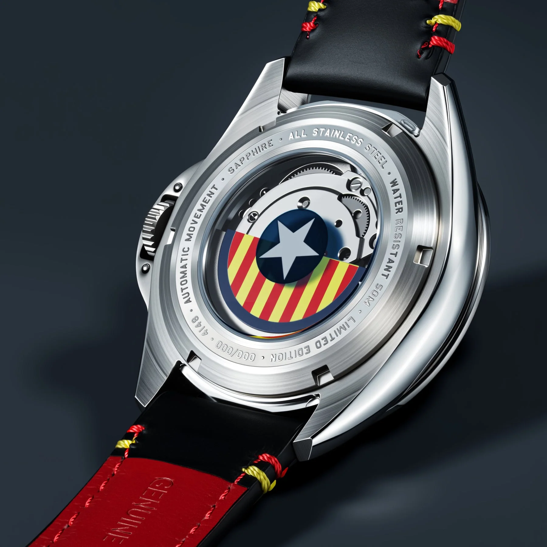P-51 Mustang Patriot Automatic Tuskegee Airmen 85th Anniversary Limited Edition Black / Leather | Black Dial - Image 4