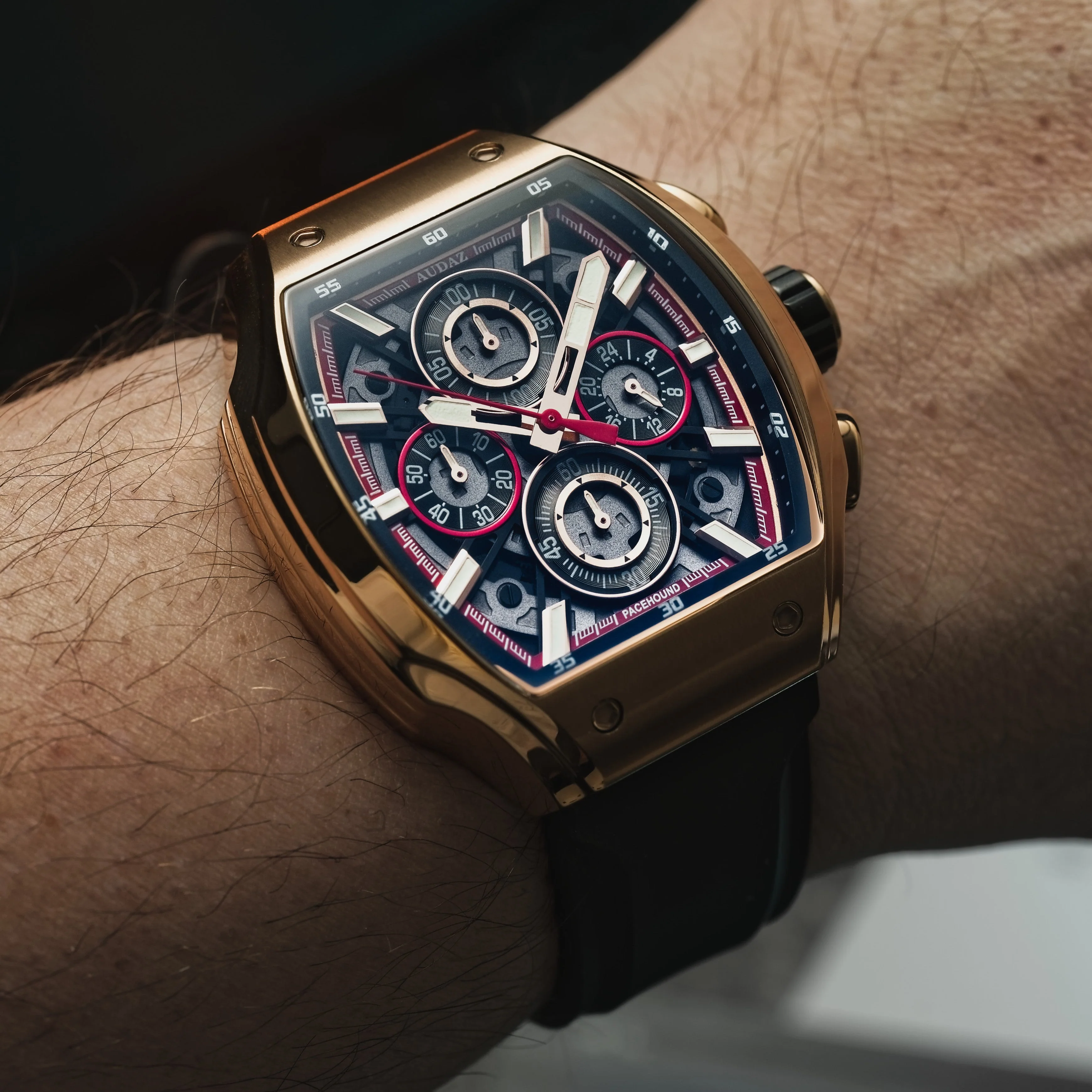 PACEHOUND CHRONO Black / Rose Gold | Black Dial - Image 3