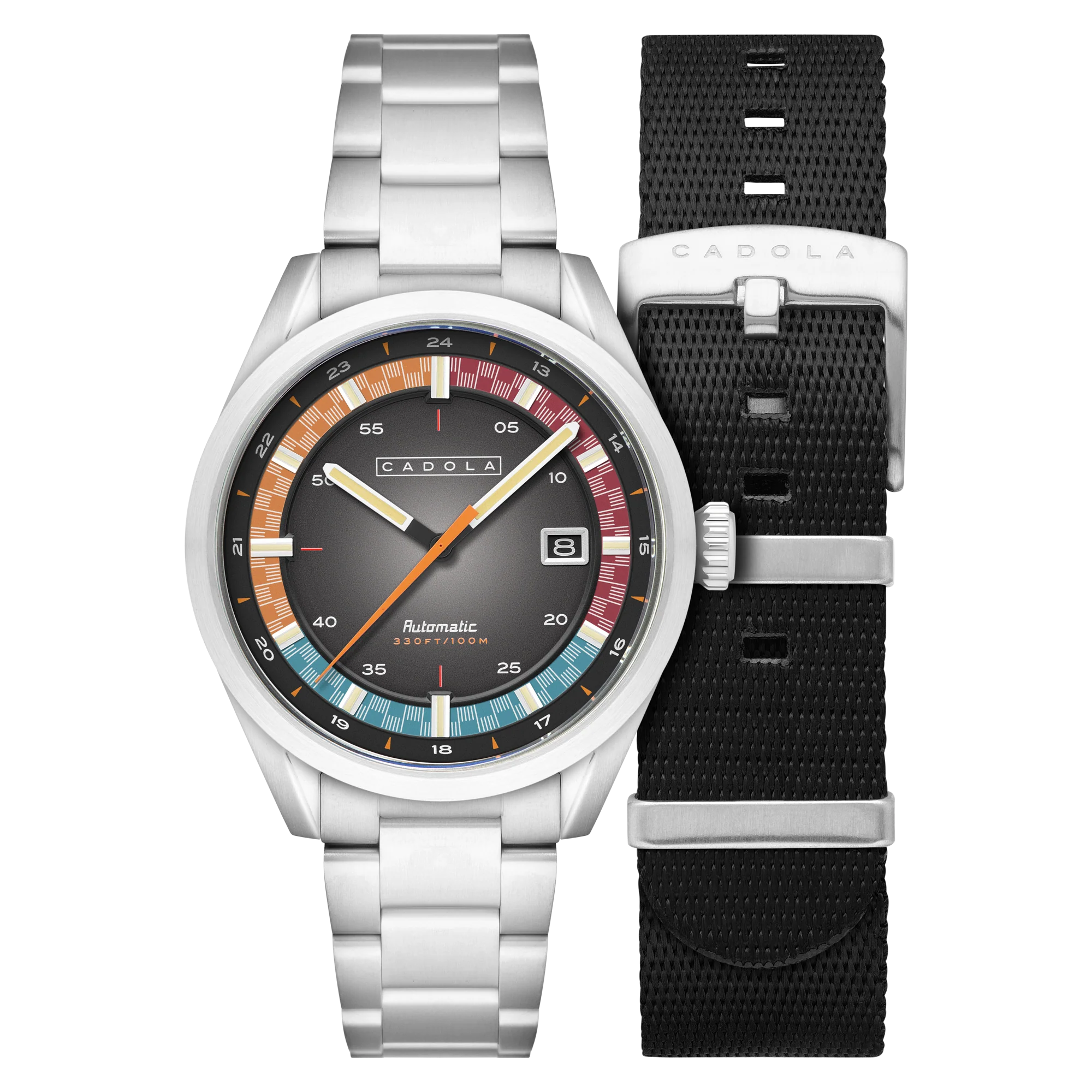 Paddock Automatic Black / Stainless Steel Black Dial