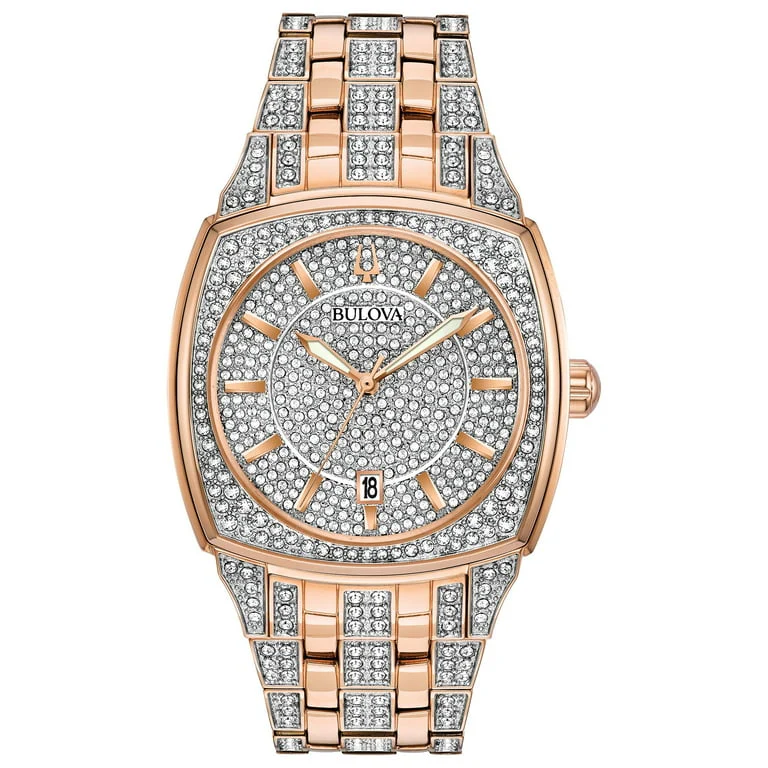 Phantom 40mm / Crystal Pave / Silver and Rose Gold | Crystal Pave Dial