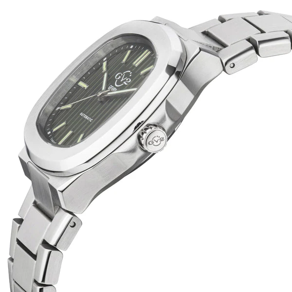 GV2 Potente (Silver/Green,Silver band, Swiss Automatic Dress Watch) - Image 3