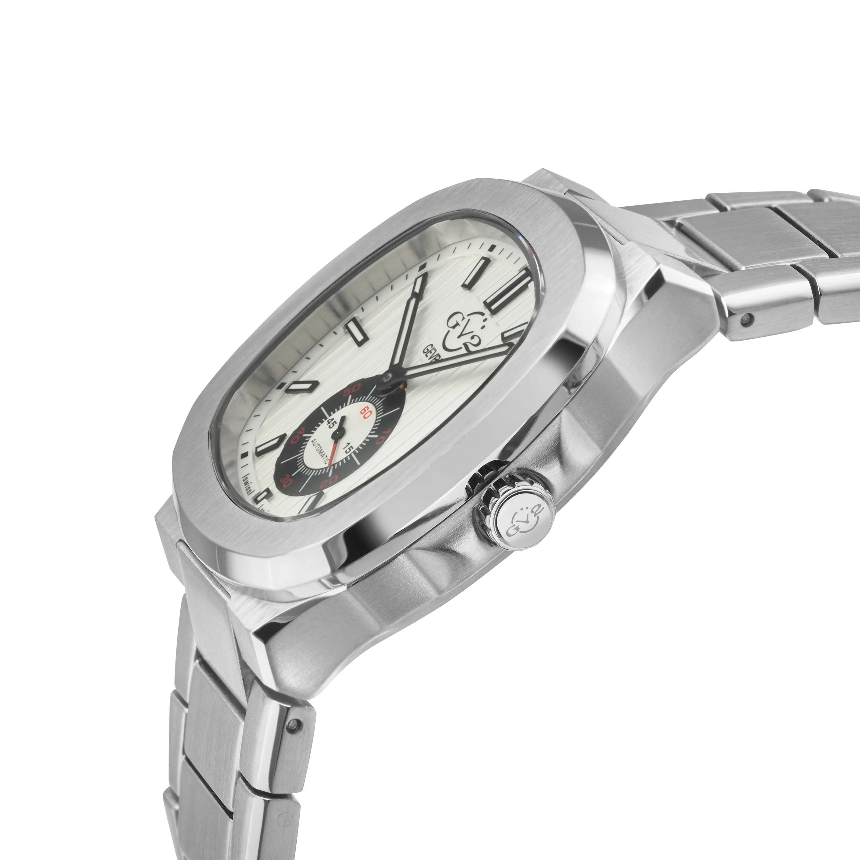 Potente Silver/White ,Silver band, Swiss Automatic Dress Watch | White Dial - Image 2