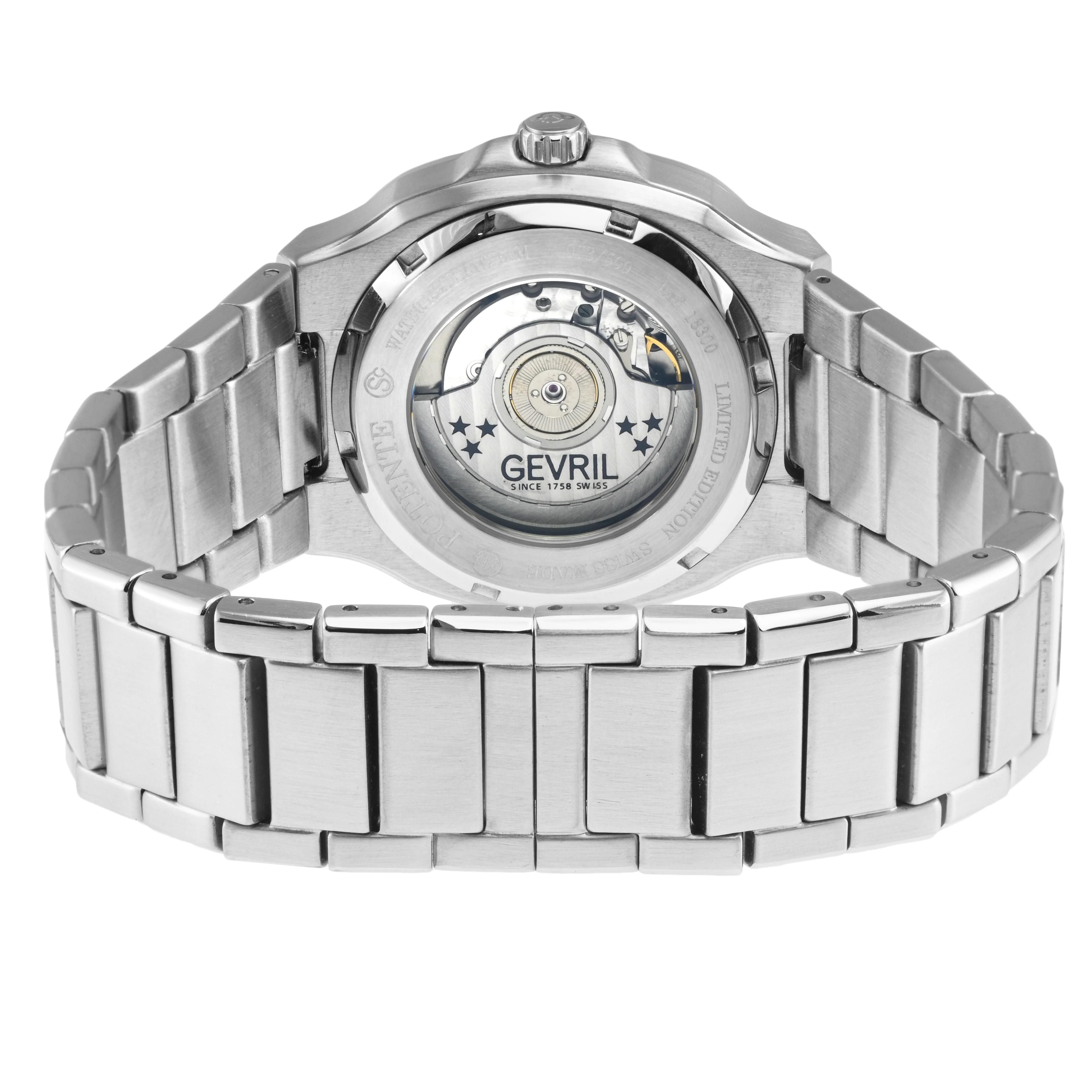 Potente Silver/White ,Silver band, Swiss Automatic Dress Watch | White Dial - Image 3