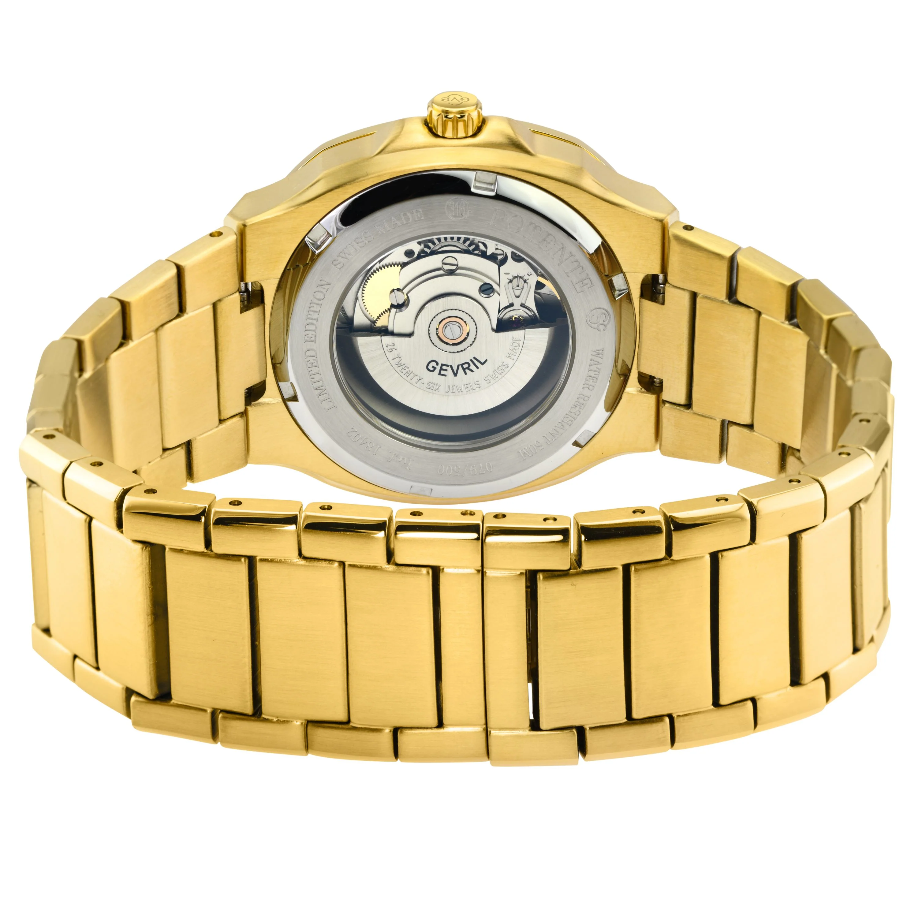 Potente - Moon phase Swiss Automatic, Sellita SW285-1,A, Moon Phase, IPYG Case, White Dial, IPYG Bracelet | White Dial - Image 3