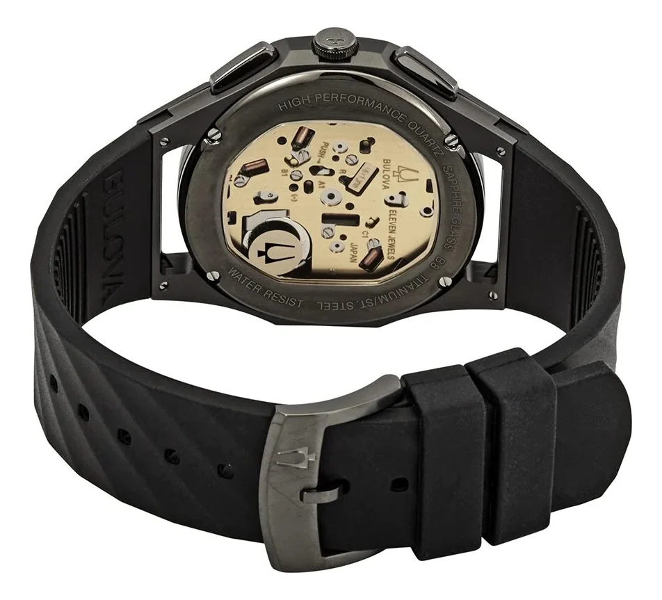 Mens CURV Grey/Rose Gold Dial, Black Rubber - Image 3