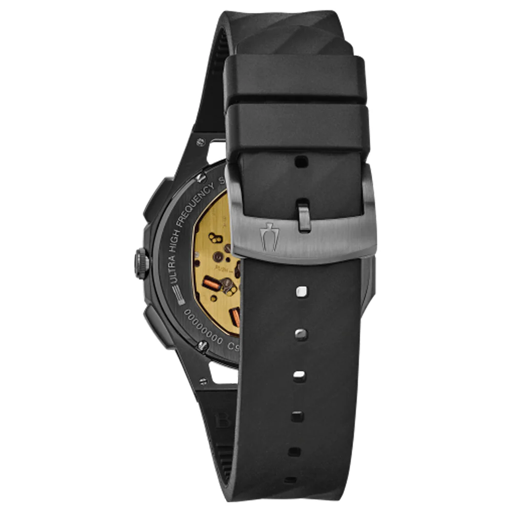Mens CURV Grey/Rose Gold Dial, Black Rubber - Image 6