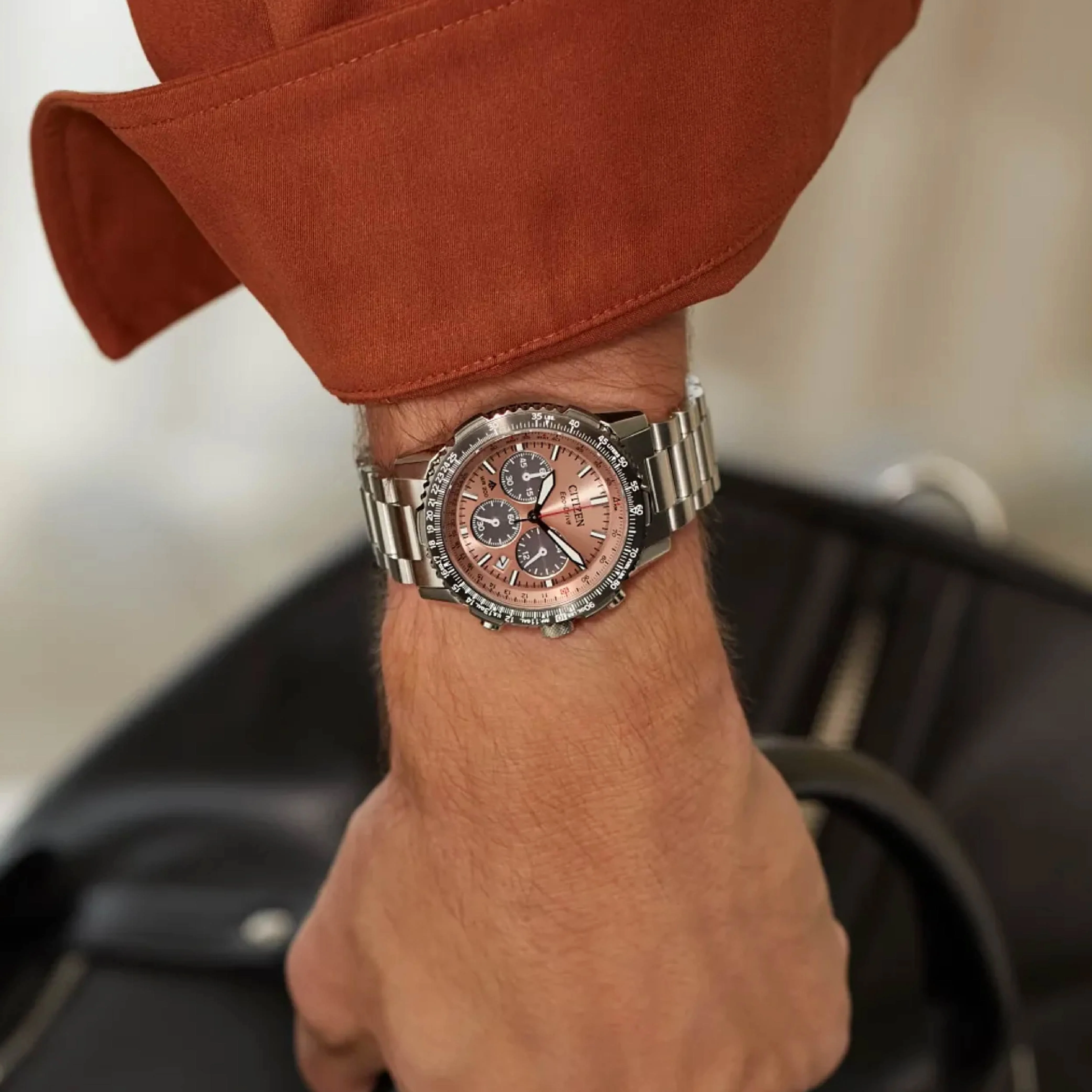 Promaster Navihawk Salmon / Stainless Steel | Salmon Dial - Image 8