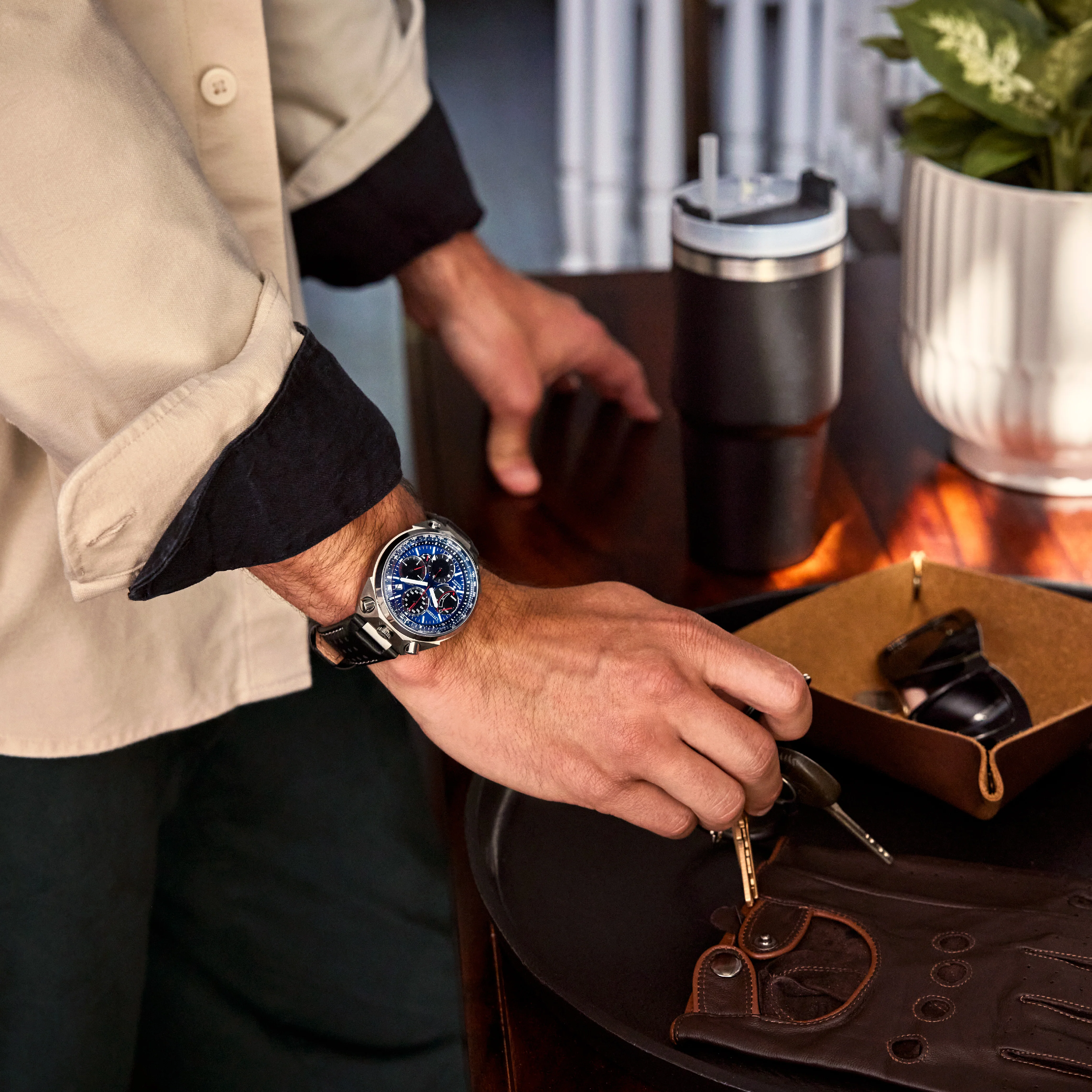 Promaster Tsuno Chrono Racer Blue / Leather | Blue Dial - Image 4
