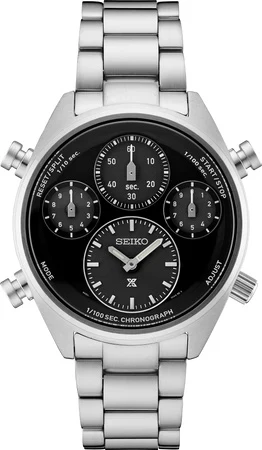 Prospex Speedtimer 1/100 Sec Solar Chronograph SFJ003 | Black Dial