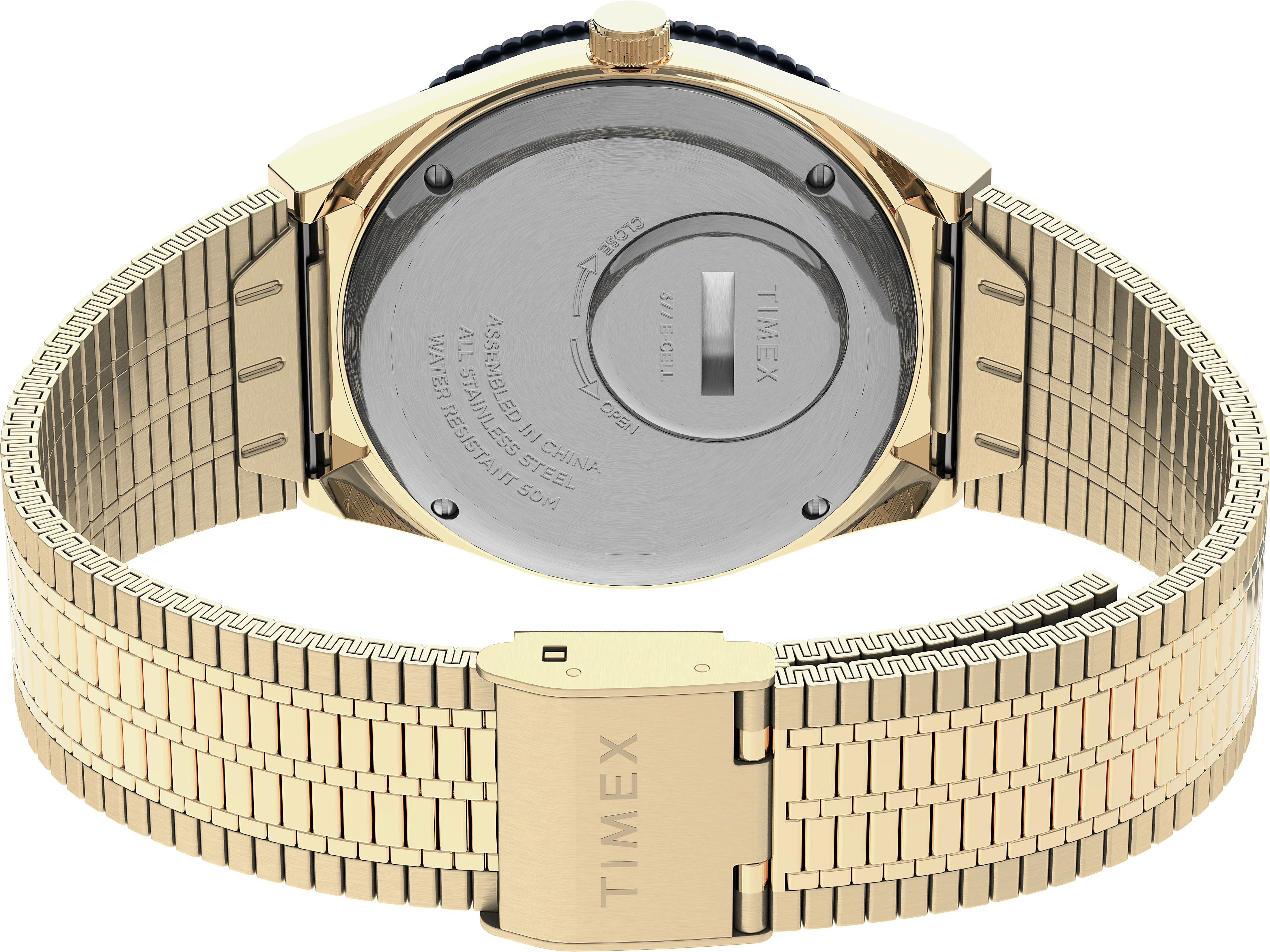 Q TIMEX Gold-Tone / Stainless Steel | Blue Dial - Image 2