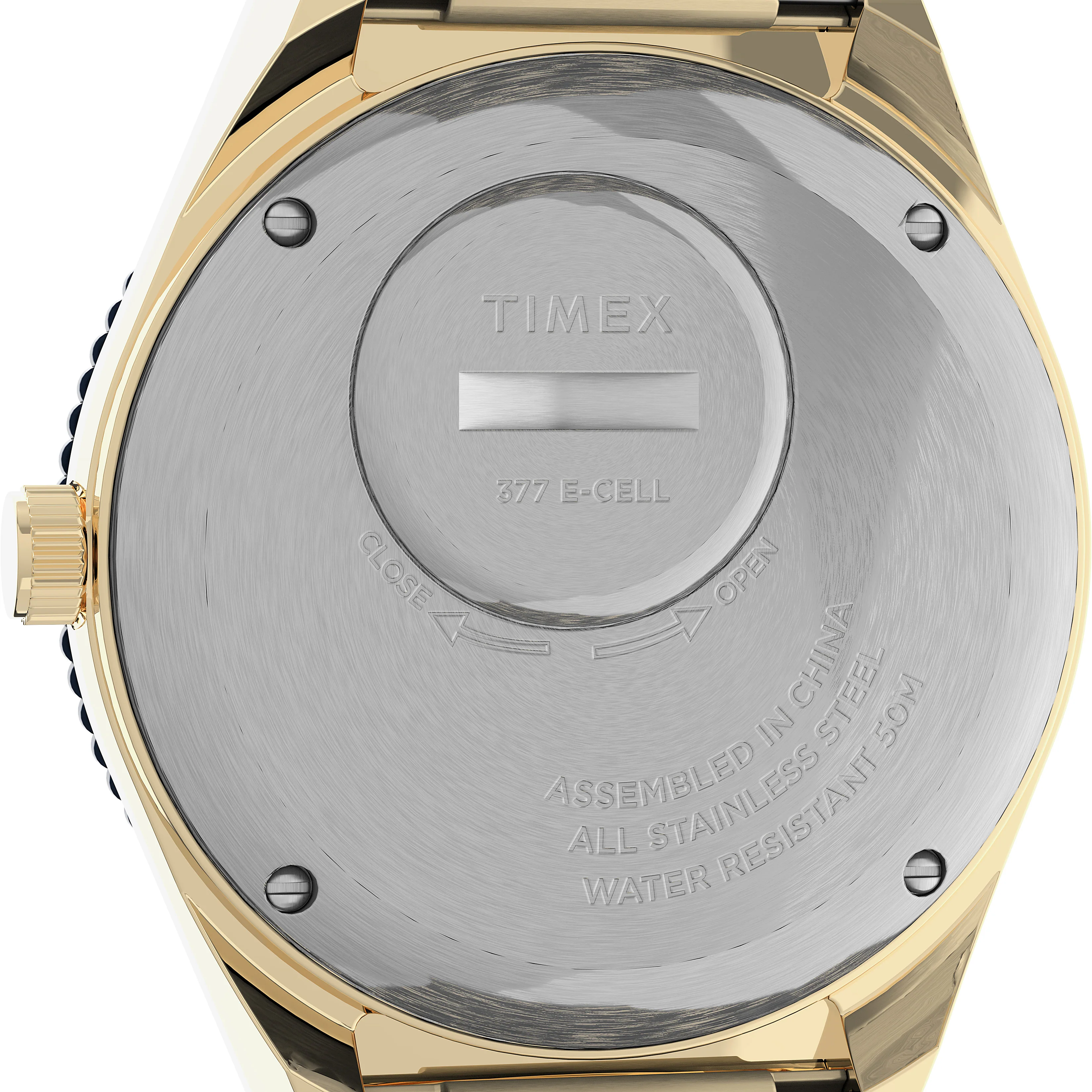 Q TIMEX Gold-Tone / Stainless Steel | Blue Dial - Image 3