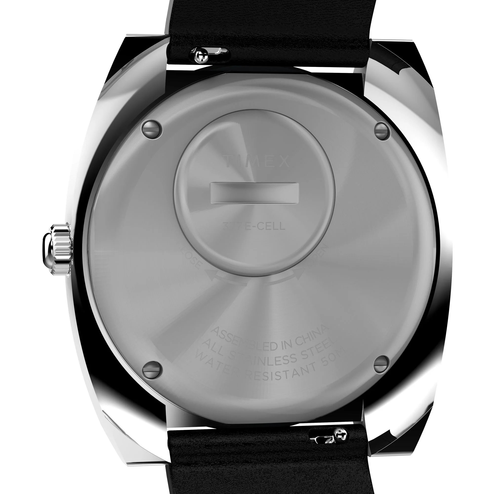Q TIMEX Black / Leather | Black Dial - Image 4